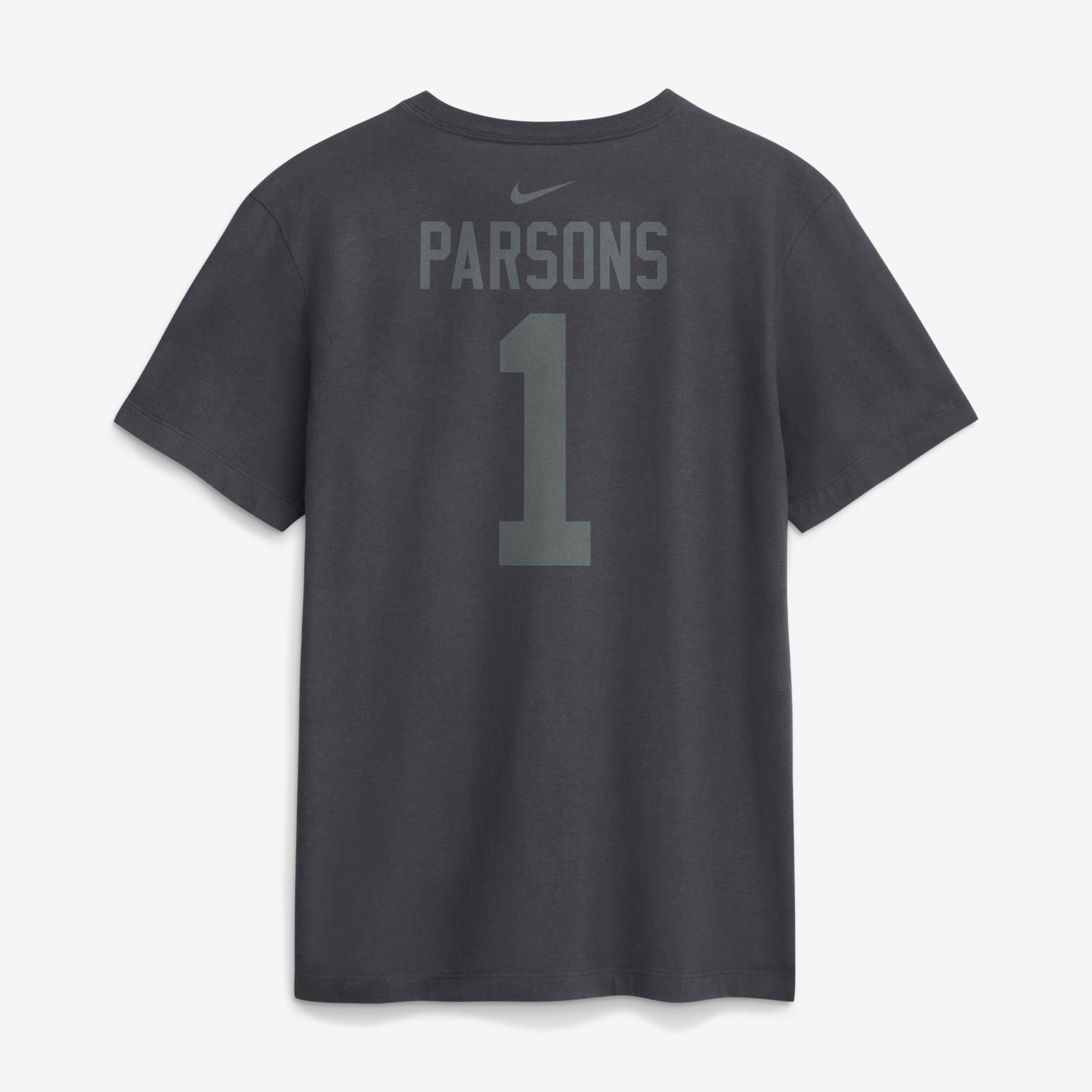 T-shirt Nike Micah Parsons anthracite Green Bay Packers pour homme, avec nom et numéro