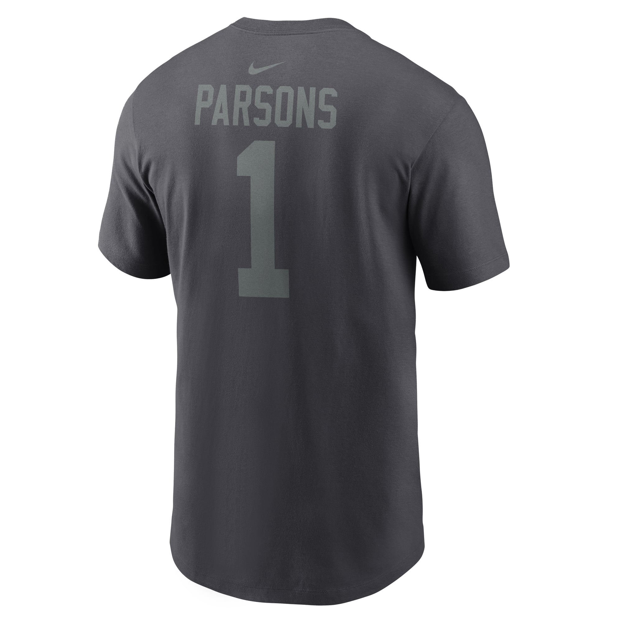 T-shirt Nike Micah Parsons anthracite Green Bay Packers pour homme, avec nom et numéro