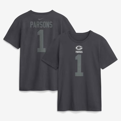 Micah Parsons Green Bay Packers Nike Name & Number T-Shirt - Anthracite