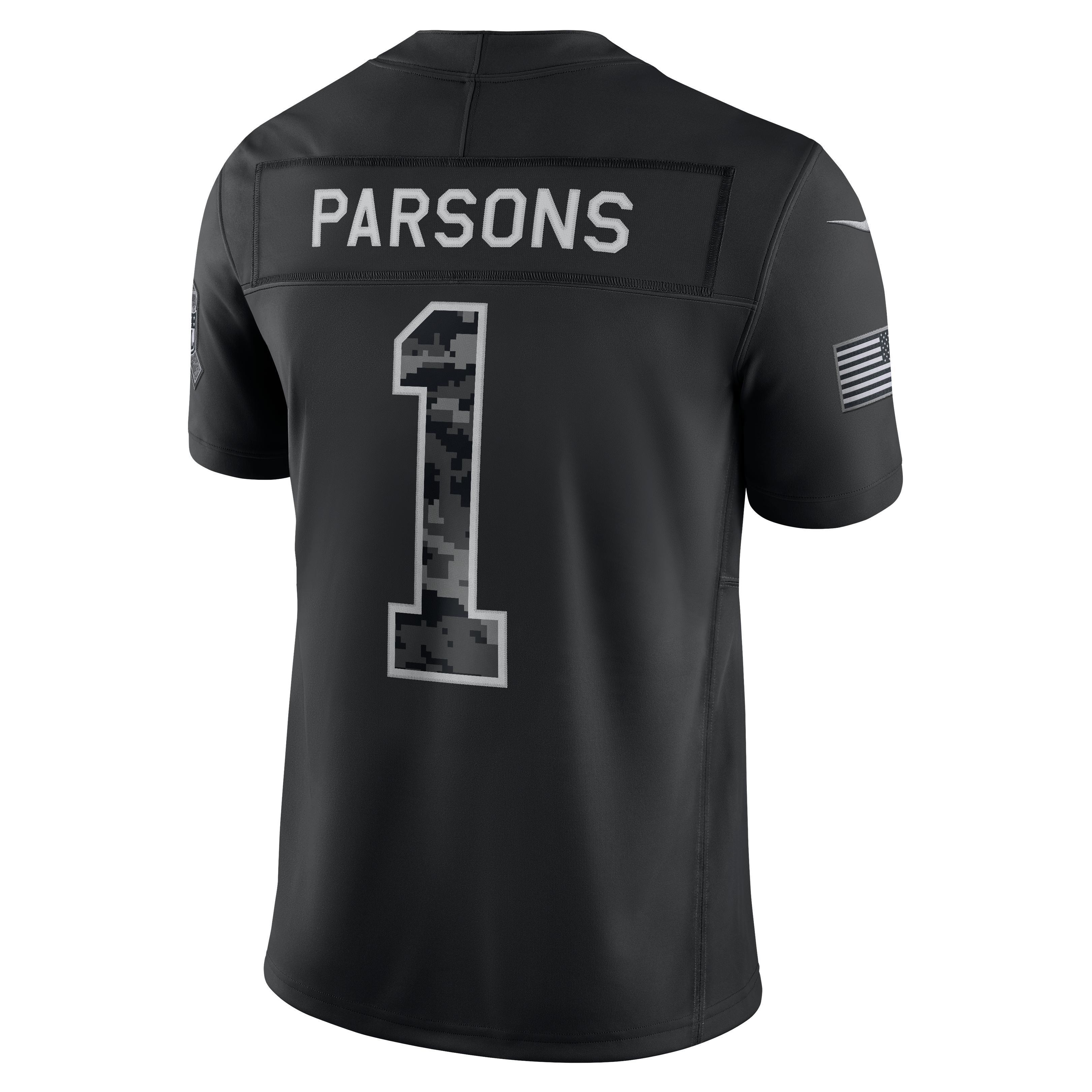 Maillot Nike Micah Parsons noir Green Bay Packers 2026 Salute to Service, édition limitée cousue