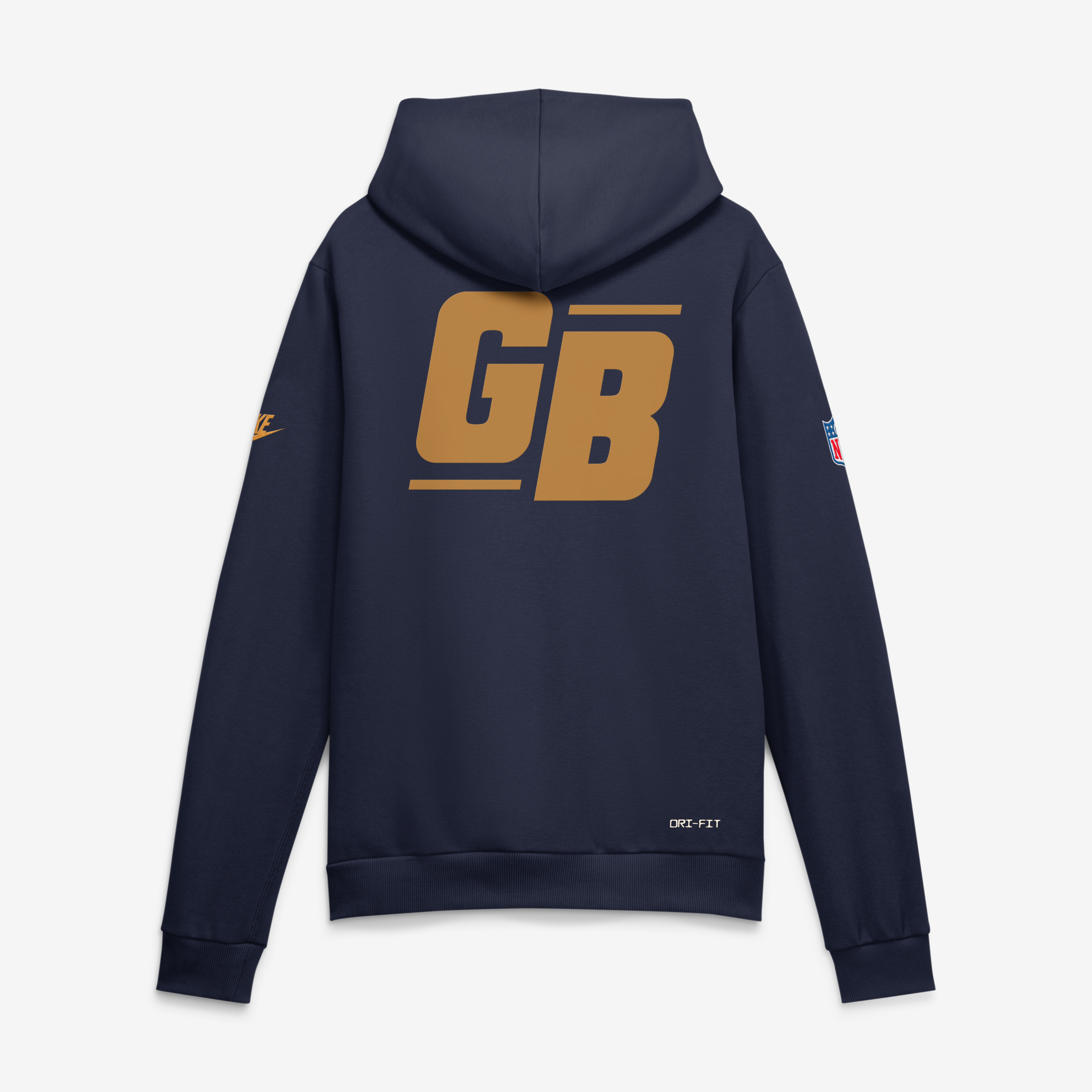Men's Nike Navy Green Bay Packers Alt Sideline Standard Issue Dri-FIT Hoodie