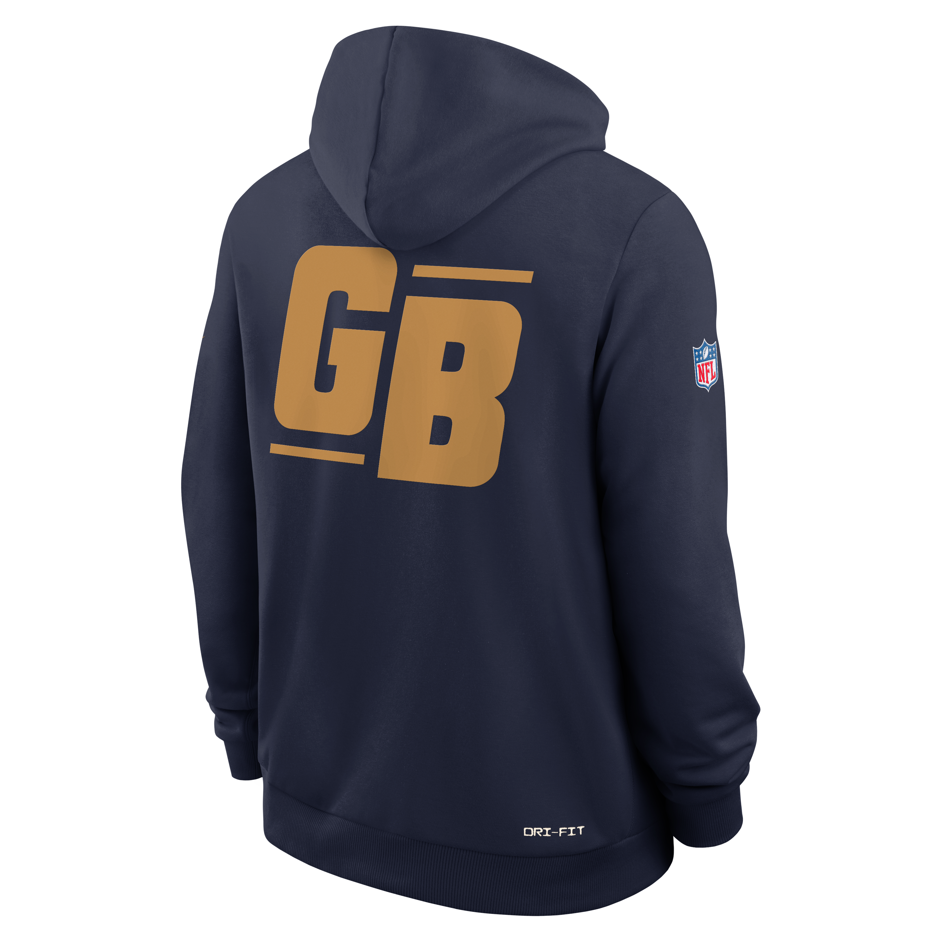 Men's Nike Navy Green Bay Packers Alt Sideline Standard Issue Dri-FIT Hoodie