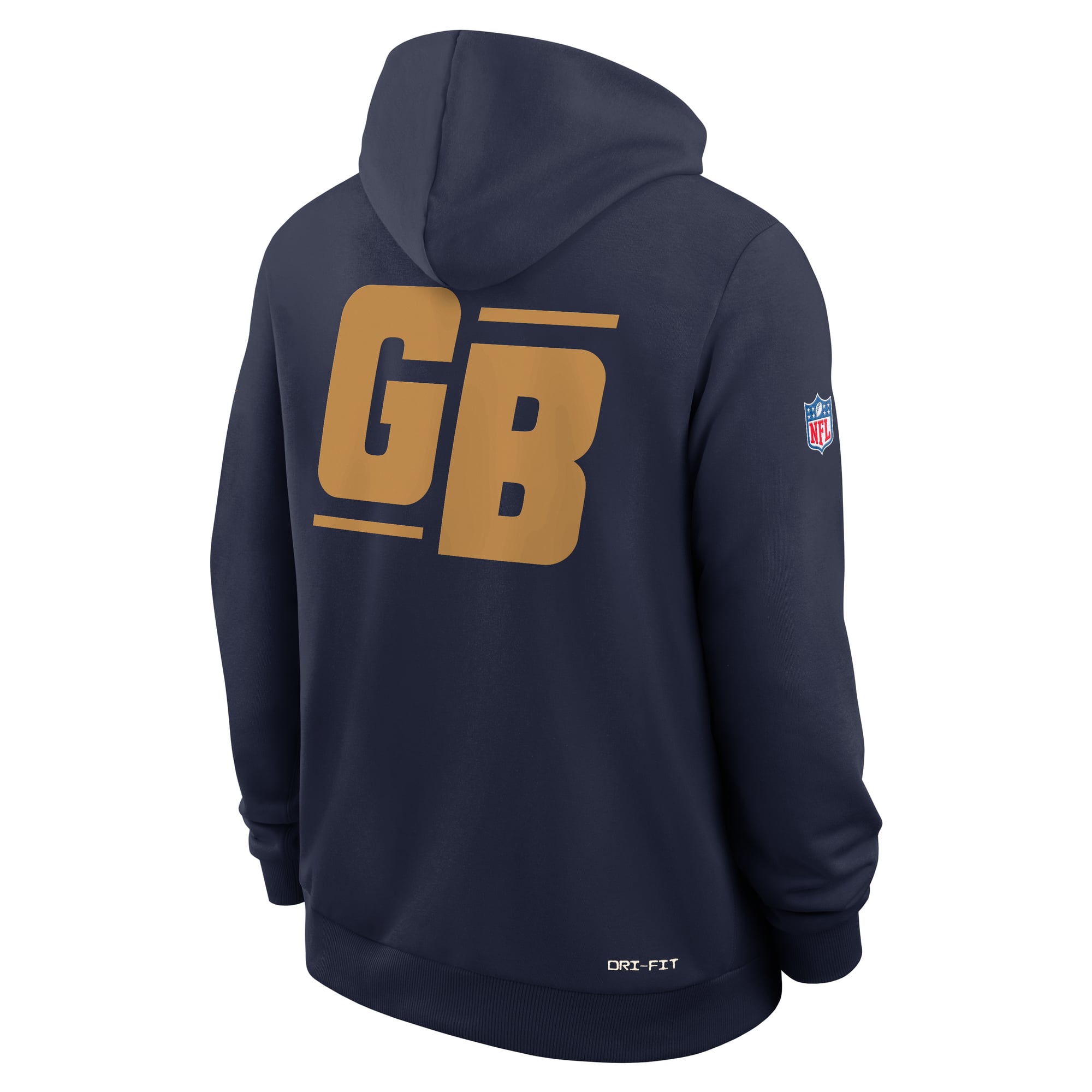 Men's Nike Navy Green Bay Packers Standard Issue Replay Officials Alternate Dri-FIT Hoodie
