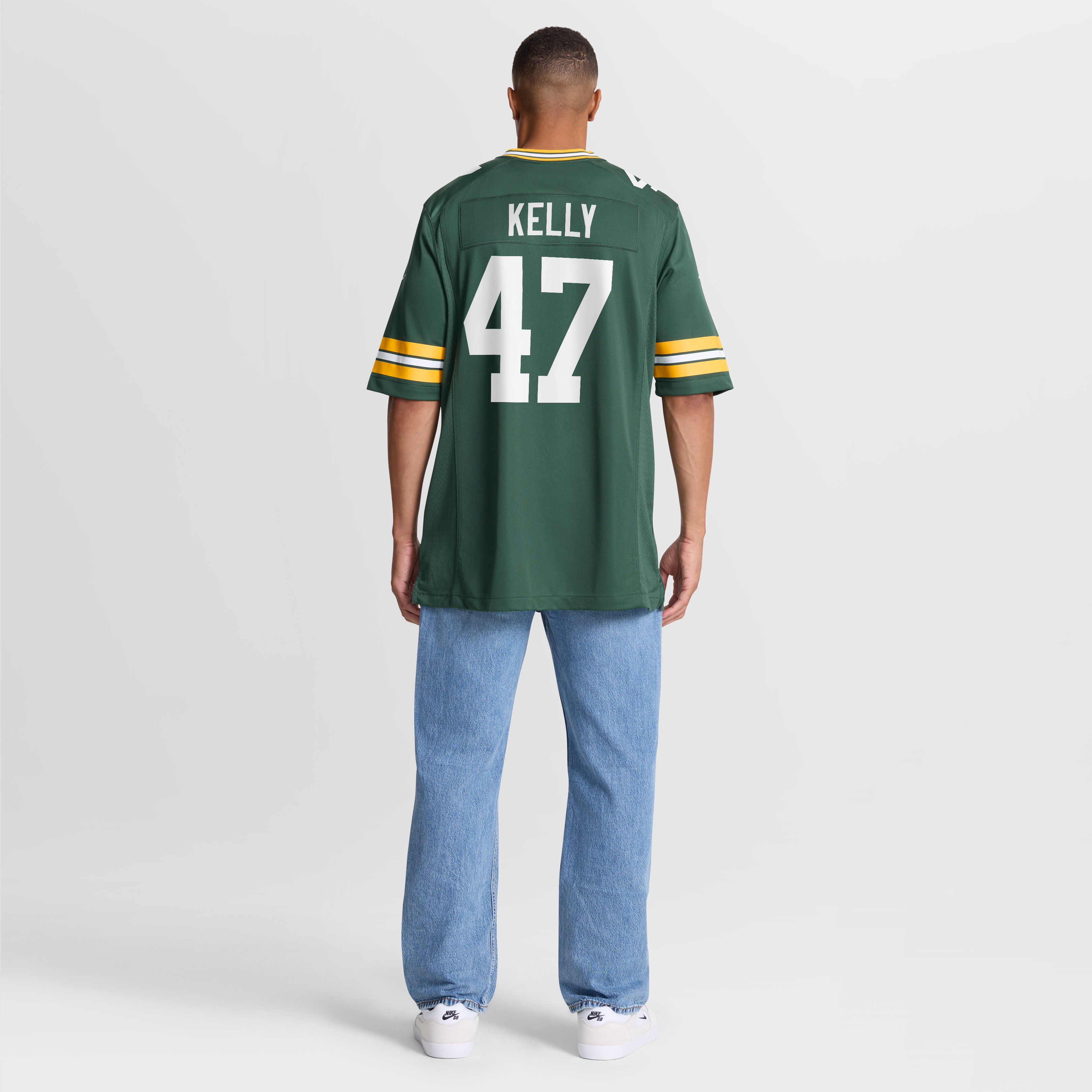 Men's Nike Nyjalik Kelly Green Bay Packers Team Game Jersey