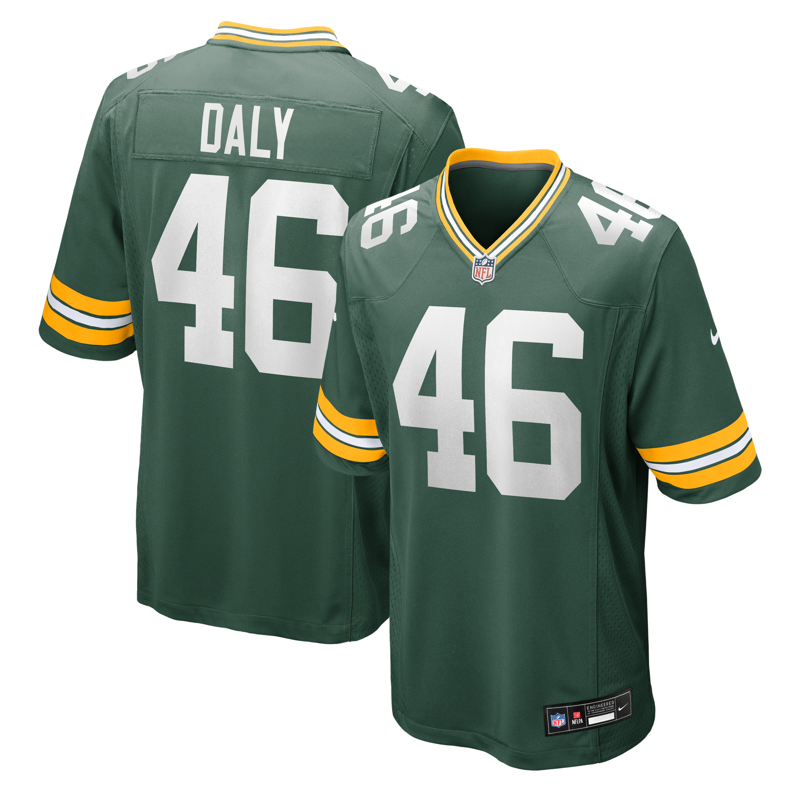 Men's Nike Scott Daly Green Bay Packers Team Game Jersey