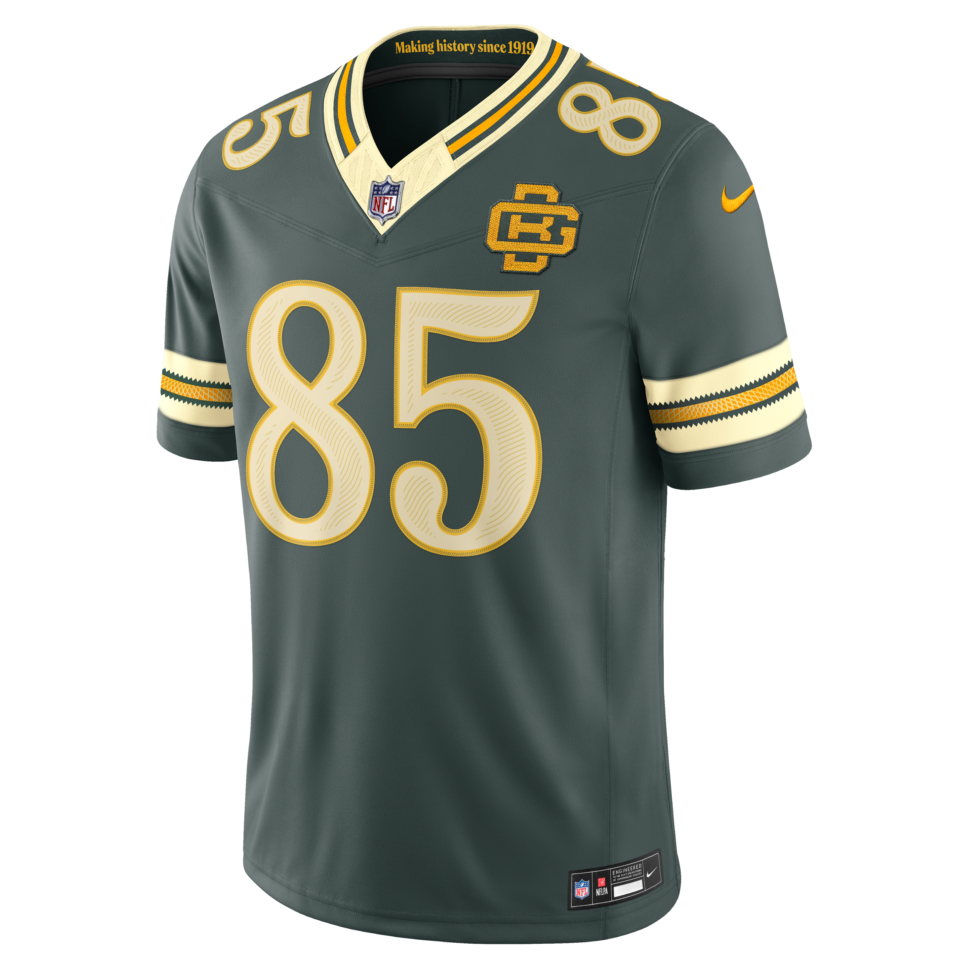 Men's Nike Tucker Kraft Green Bay Packers 2026 Rivalries Collection Stitched Limited Jersey