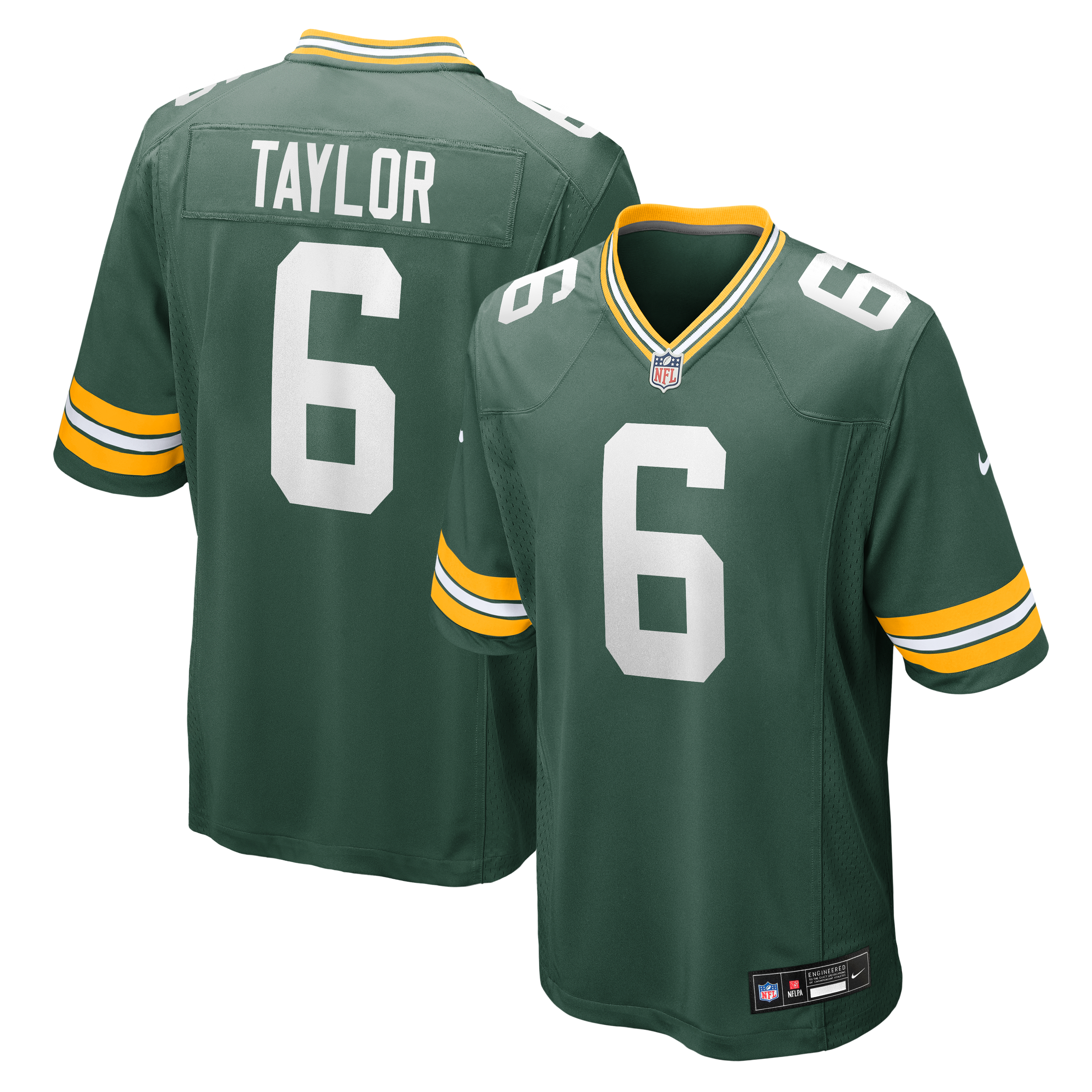 Maillot de match Nike Tyrod Taylor vert des Green Bay Packers pour homme