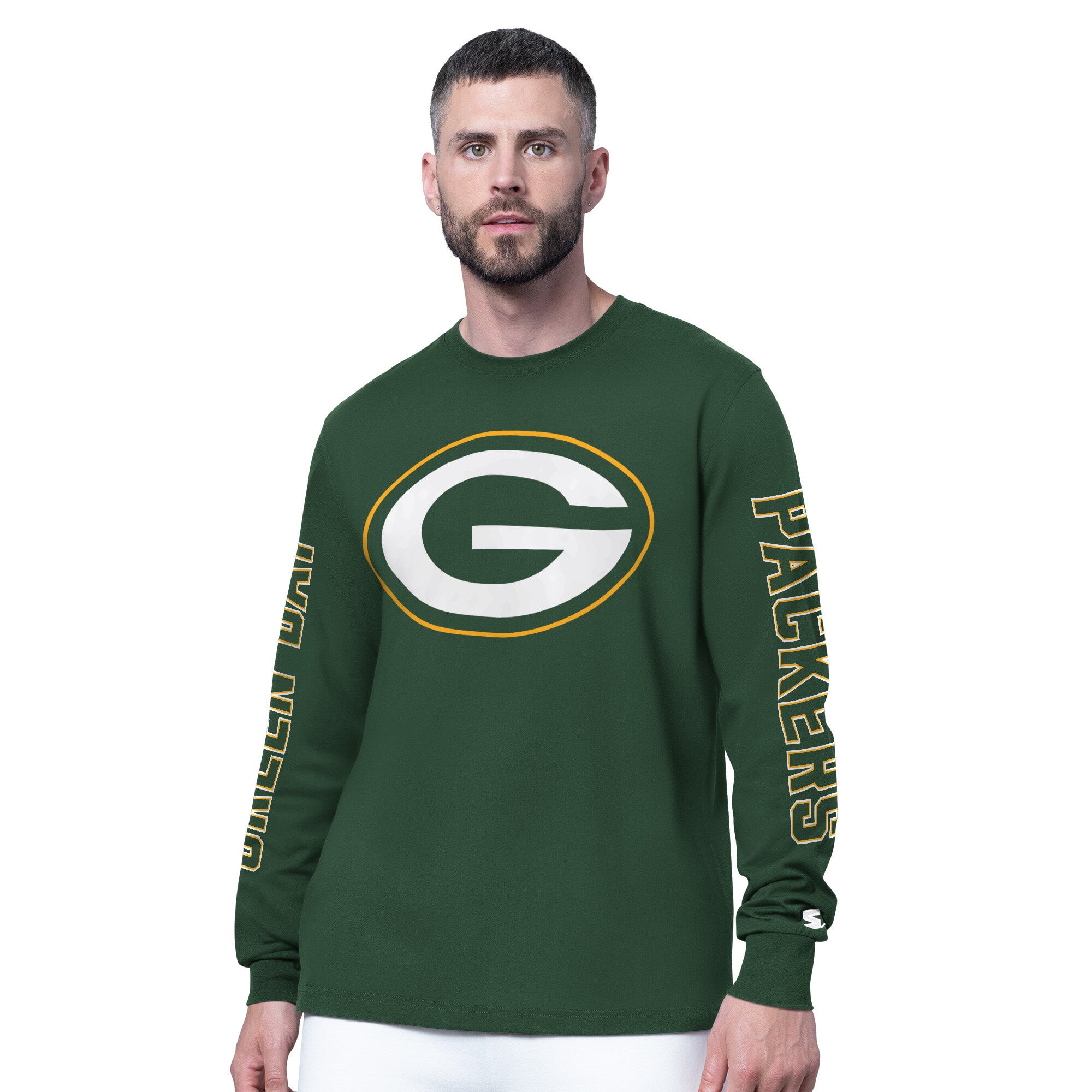 T-shirt à manches longues Starter Green Bay Packers Clutch Hit II pour homme