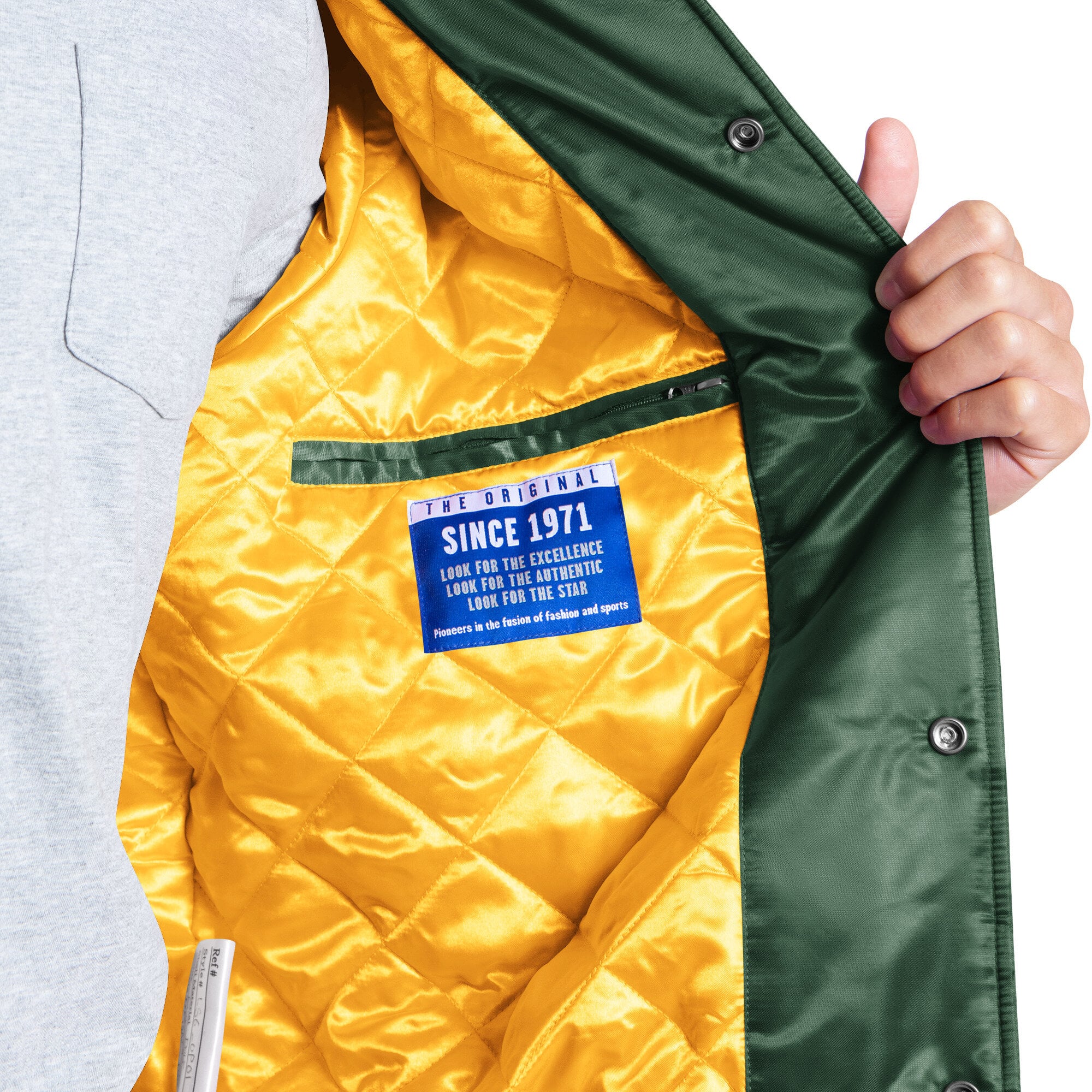 Veste universitaire Starter Green Bay Packers Courtside à boutons-pression pour homme