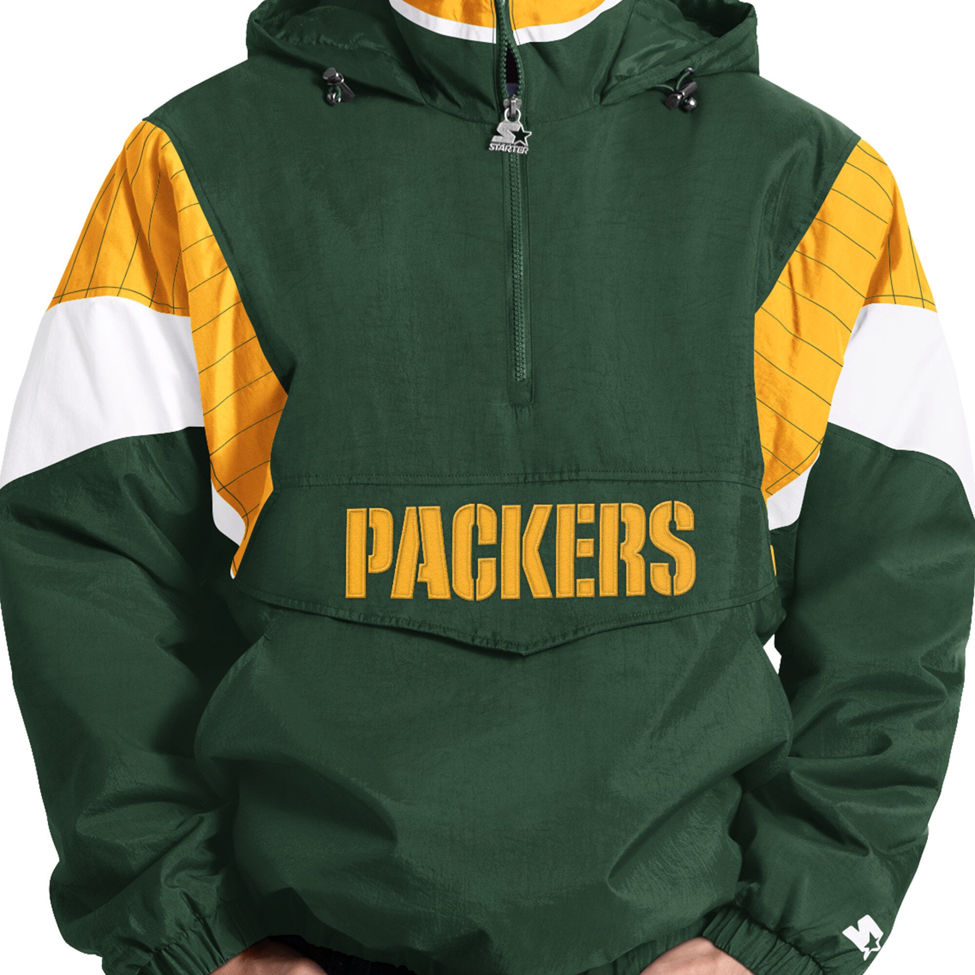 Veste à capuche demi-zip Starter Green Bay Packers pour homme