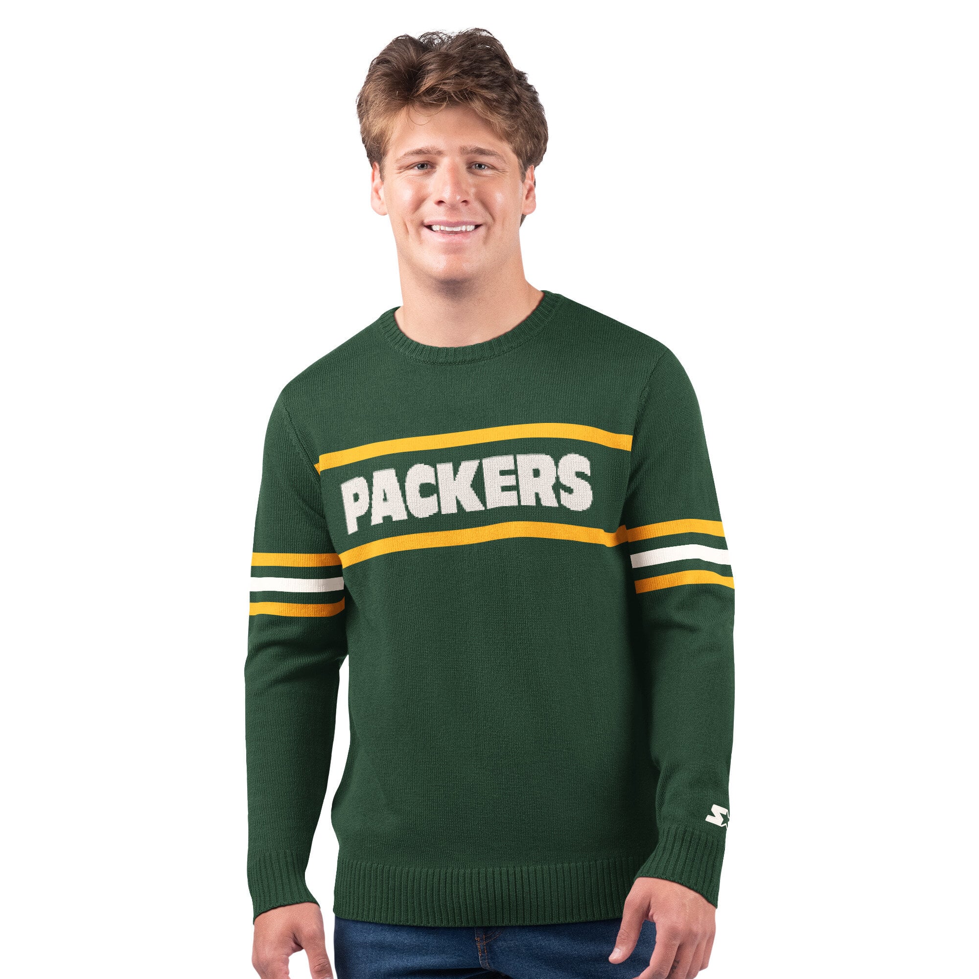 Pull de joueur Starter Green Bay Packers pour homme