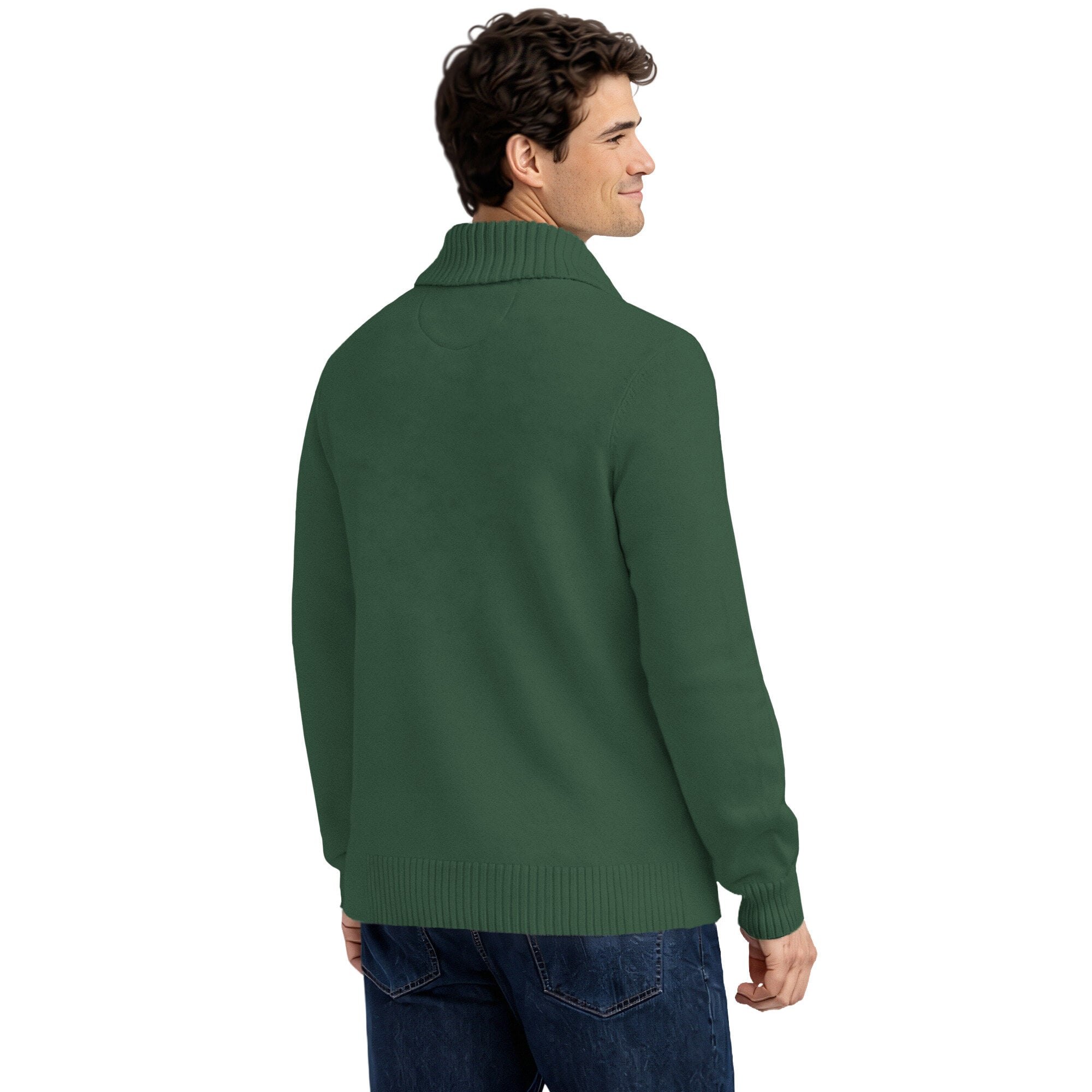 Gilet cardigan en maille épaisse à col châle, vert Starter Green Bay Packers, pour homme