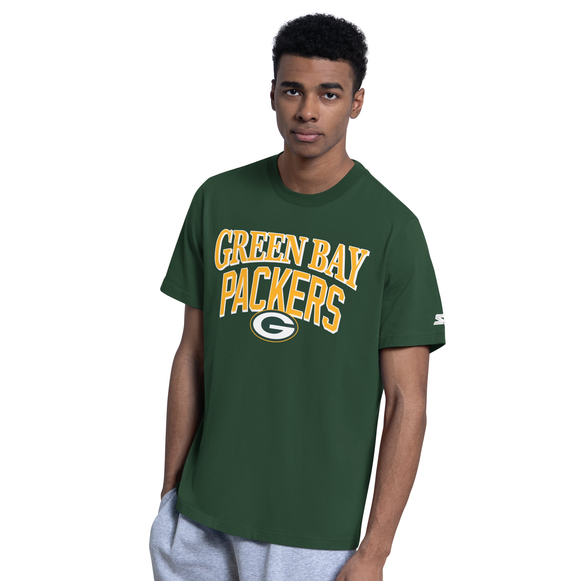 Ensemble de deux t-shirts à logo Green Bay Packers pour homme, coloris vert/gris chiné