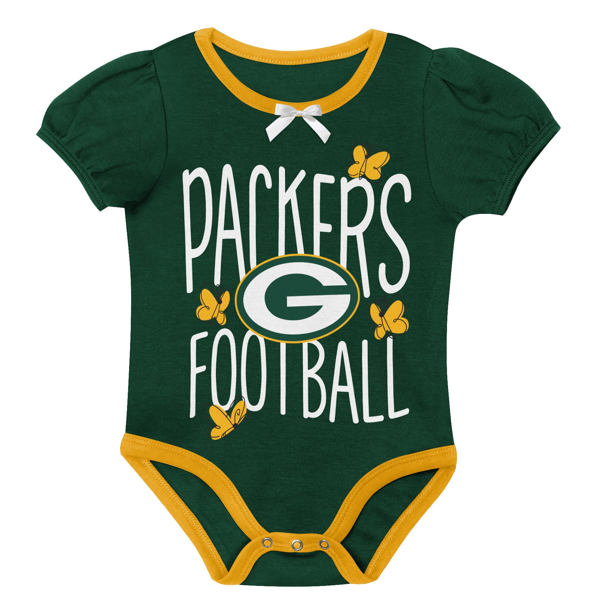 Ensemble body deux pièces Outerstuff vert/or Green Bay Packers Star Power pour nouveau-né et nourrisson