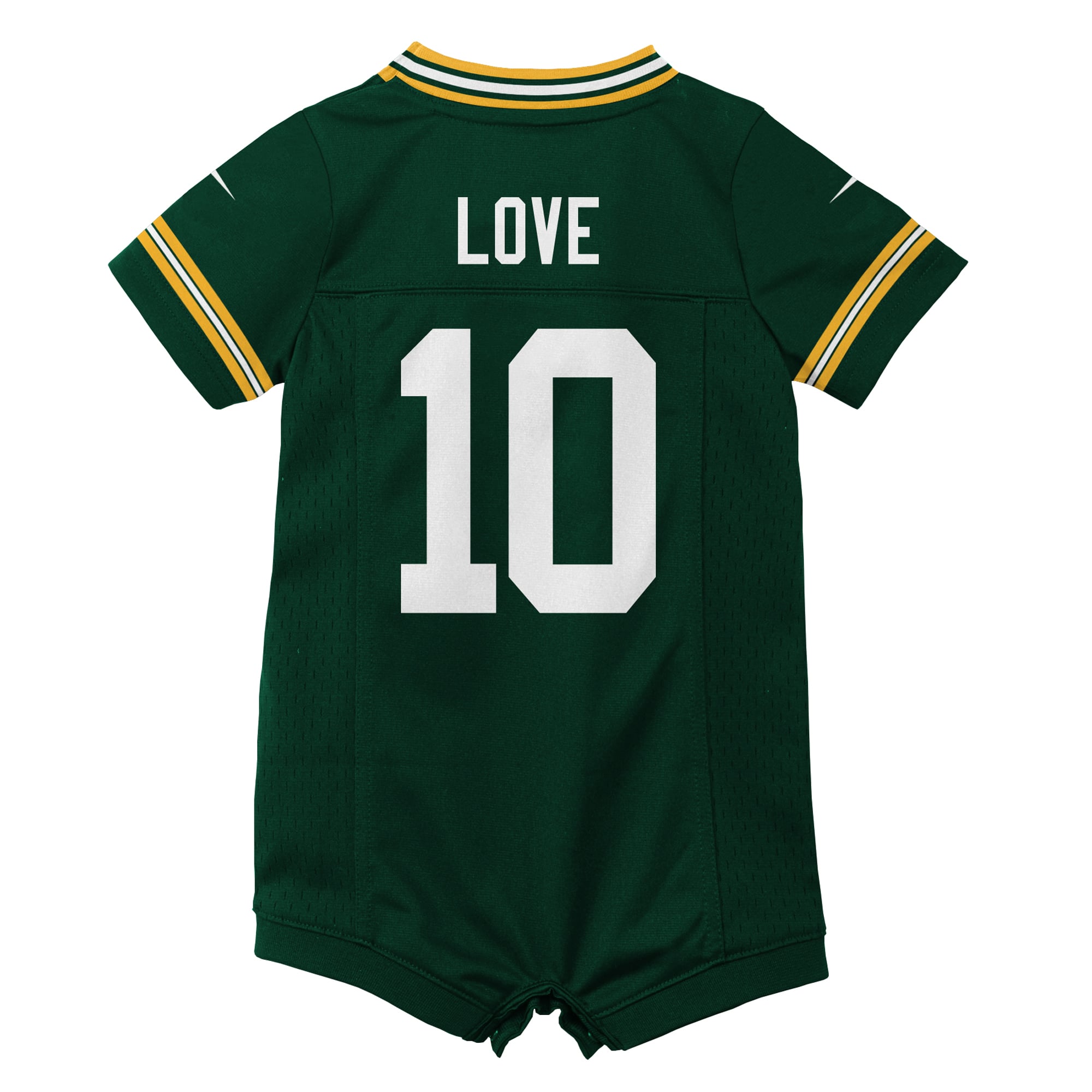 Newborn Nike Jordan Love Green Bay Packers Romper Game Jersey