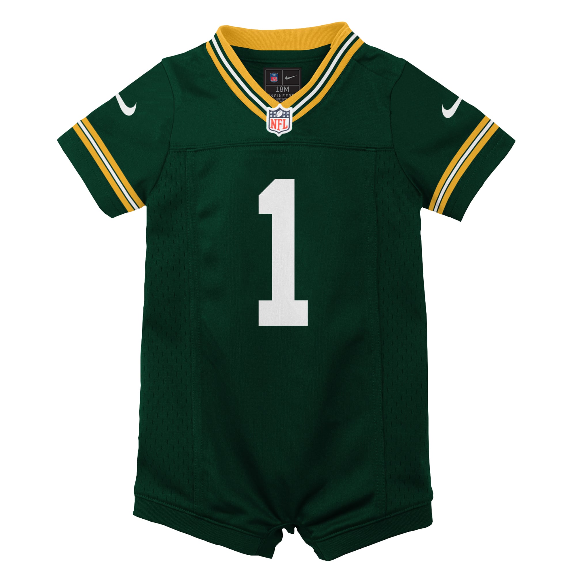 Newborn Nike Micah Parsons Green Bay Packers Romper Game Jersey