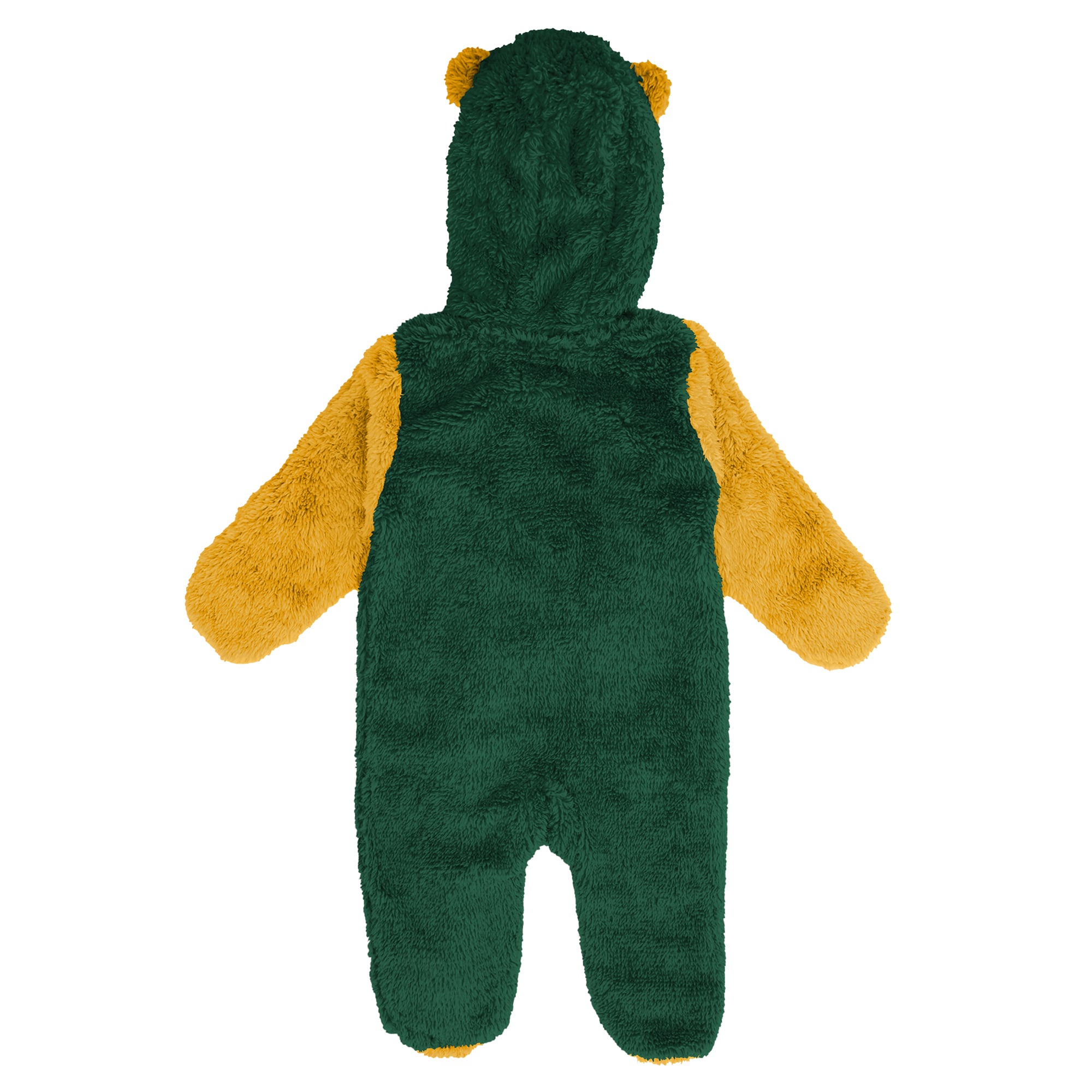 Newborn Outerstuff Green Bay Packers Teddy Fleece Bunting Full-Zip Sleeper