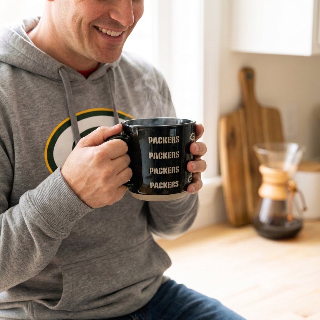 Mug Pegasus Green Bay Packers 17 oz, logo ton sur ton, finition sablée