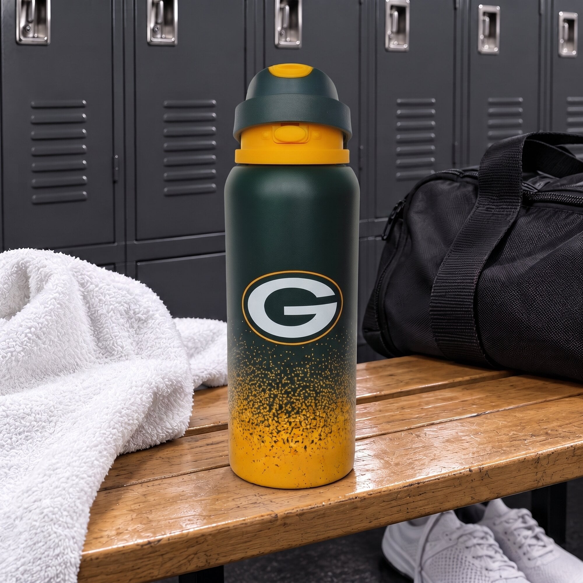 Gourde Pegasus Green Bay Packers 946 ml (32 oz) en acier inoxydable dégradé ProFlow