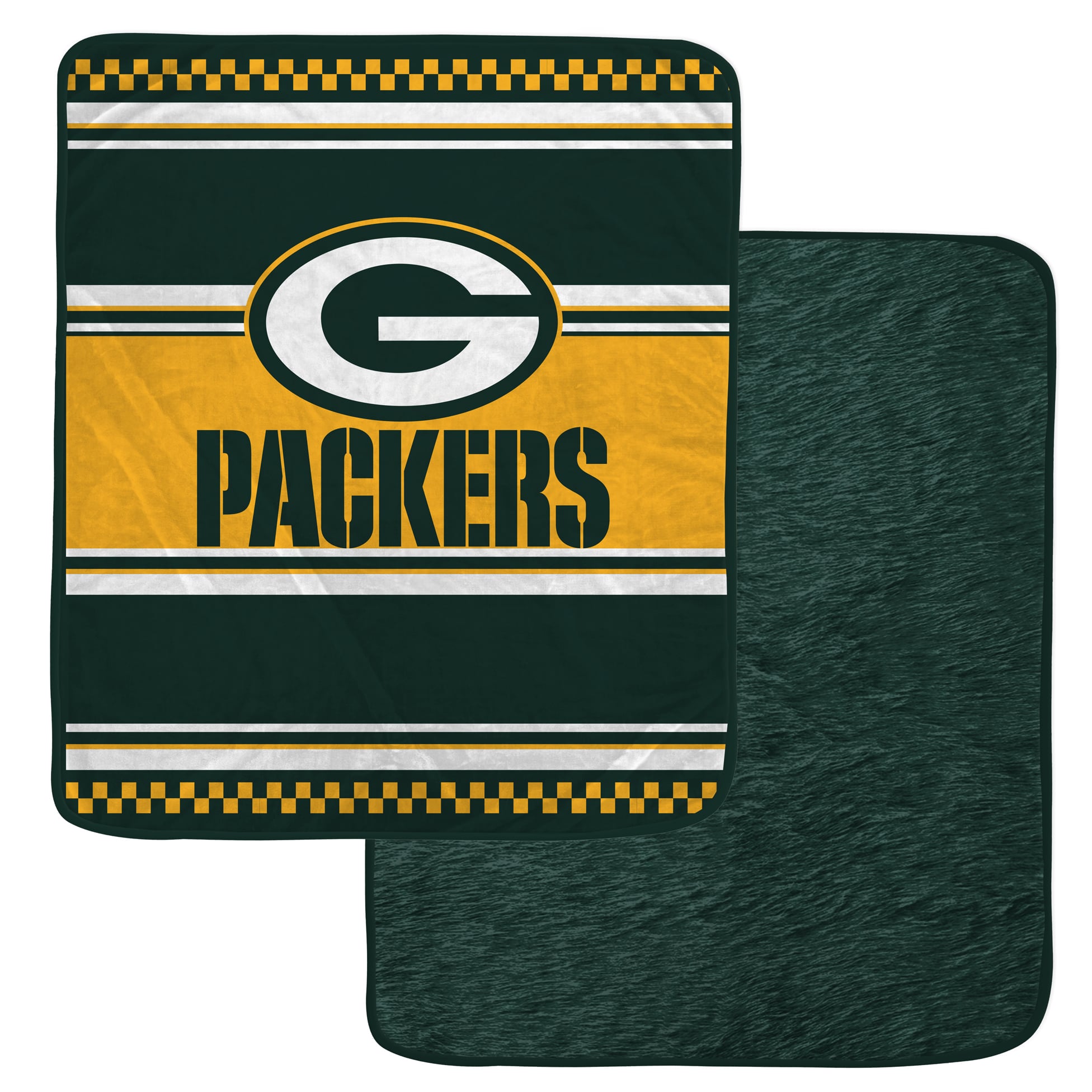 Couverture en fausse fourrure à carreaux Pegasus Green Bay Packers 60" x 70"