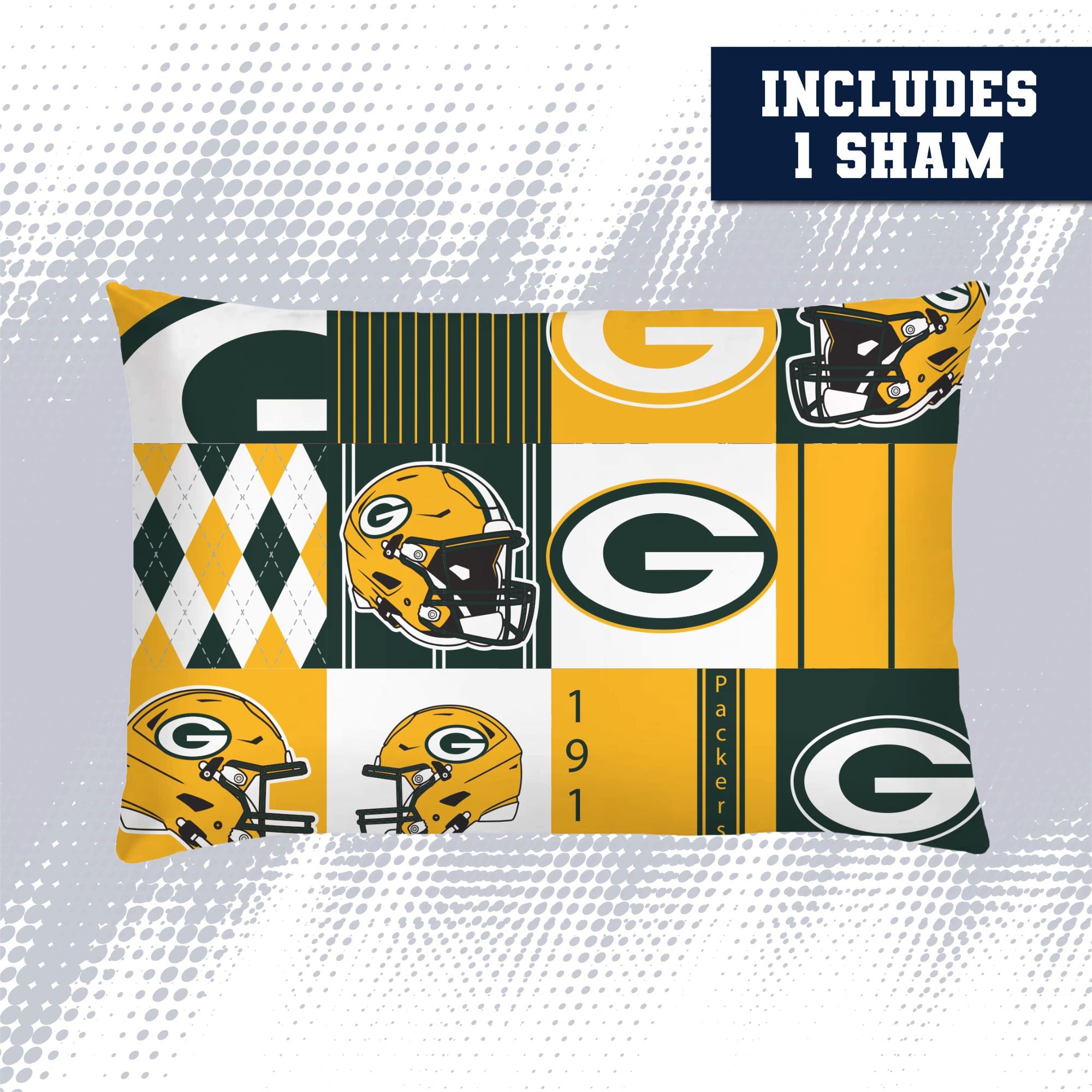 Pegasus Green Bay Packers Patchwork Plaid Two-Piece Twin/Twin XL Bed in a Bag Set