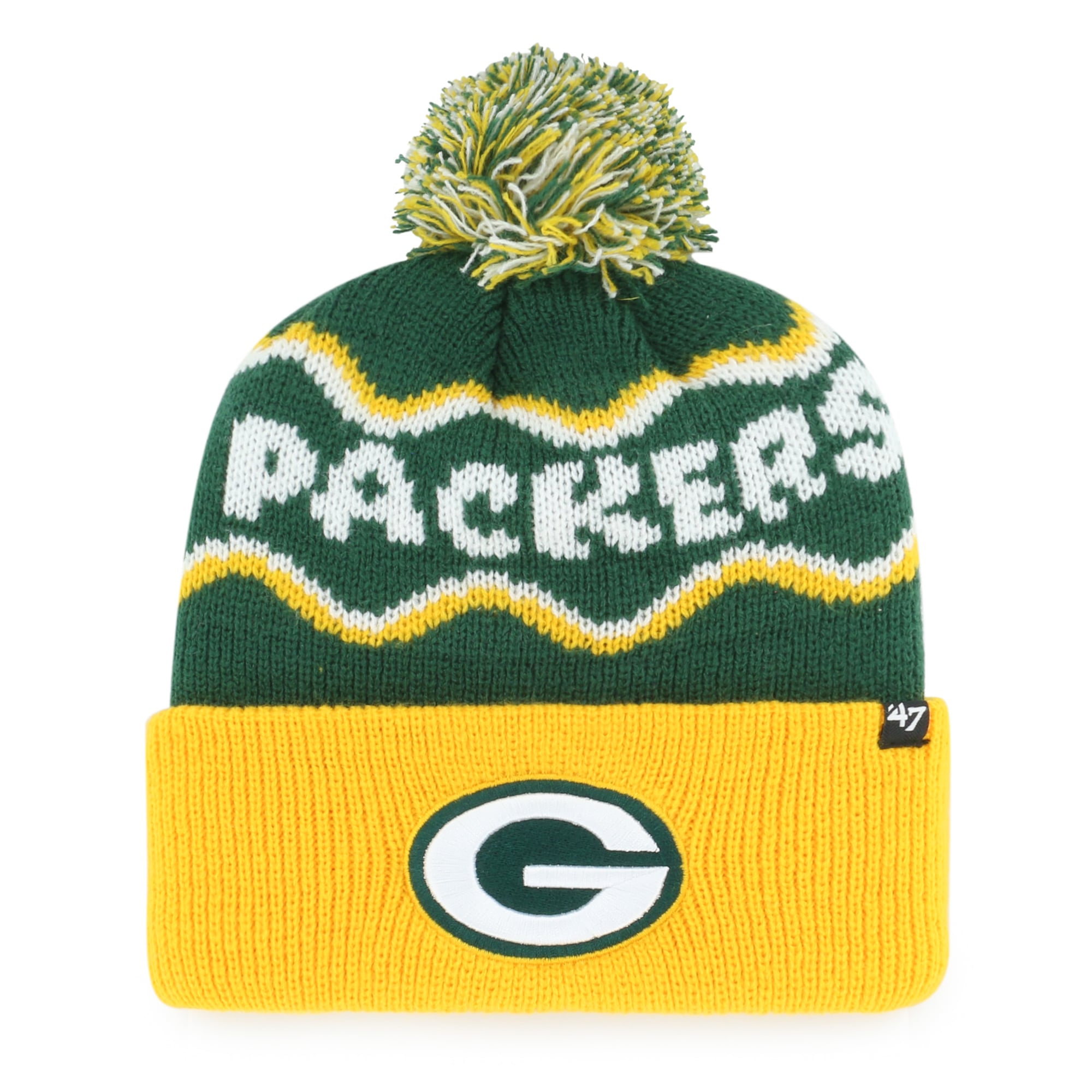 Bonnet tricoté à revers Green Bay Packers vert '47 pour enfants d'âge préscolaire