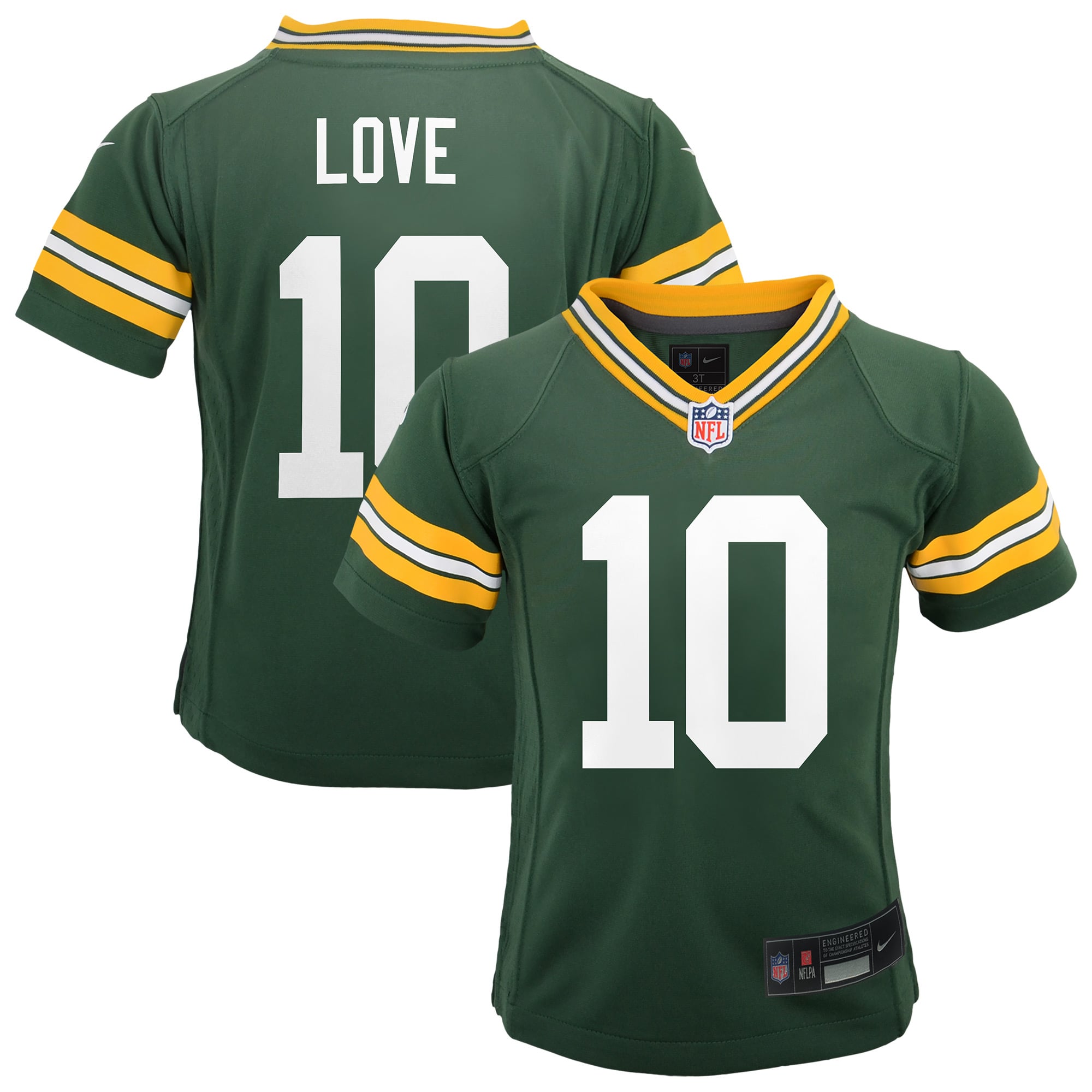 Preschool Nike Jordan Love Hunter Green Bay Packers  Game Jersey