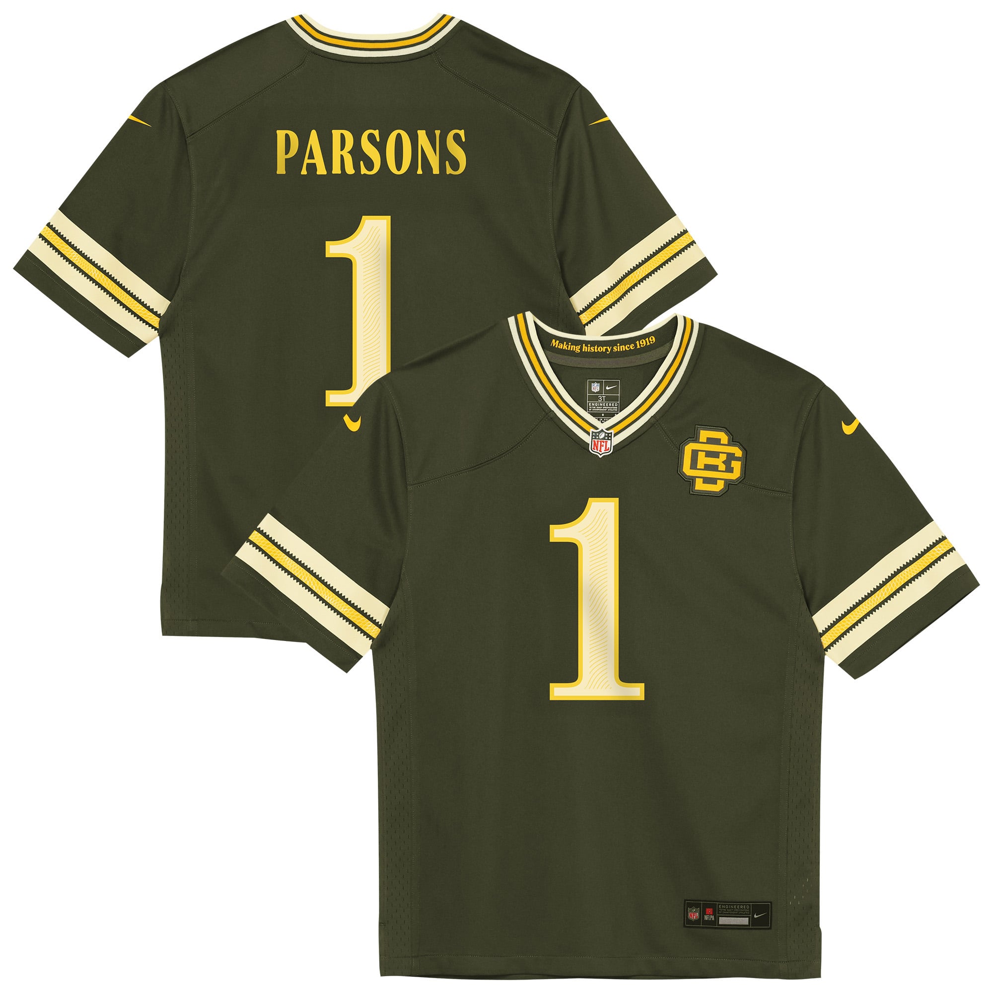 Preschool Nike Micah Parsons Green Bay Packers 2026 Rivalries Collection Game Jersey