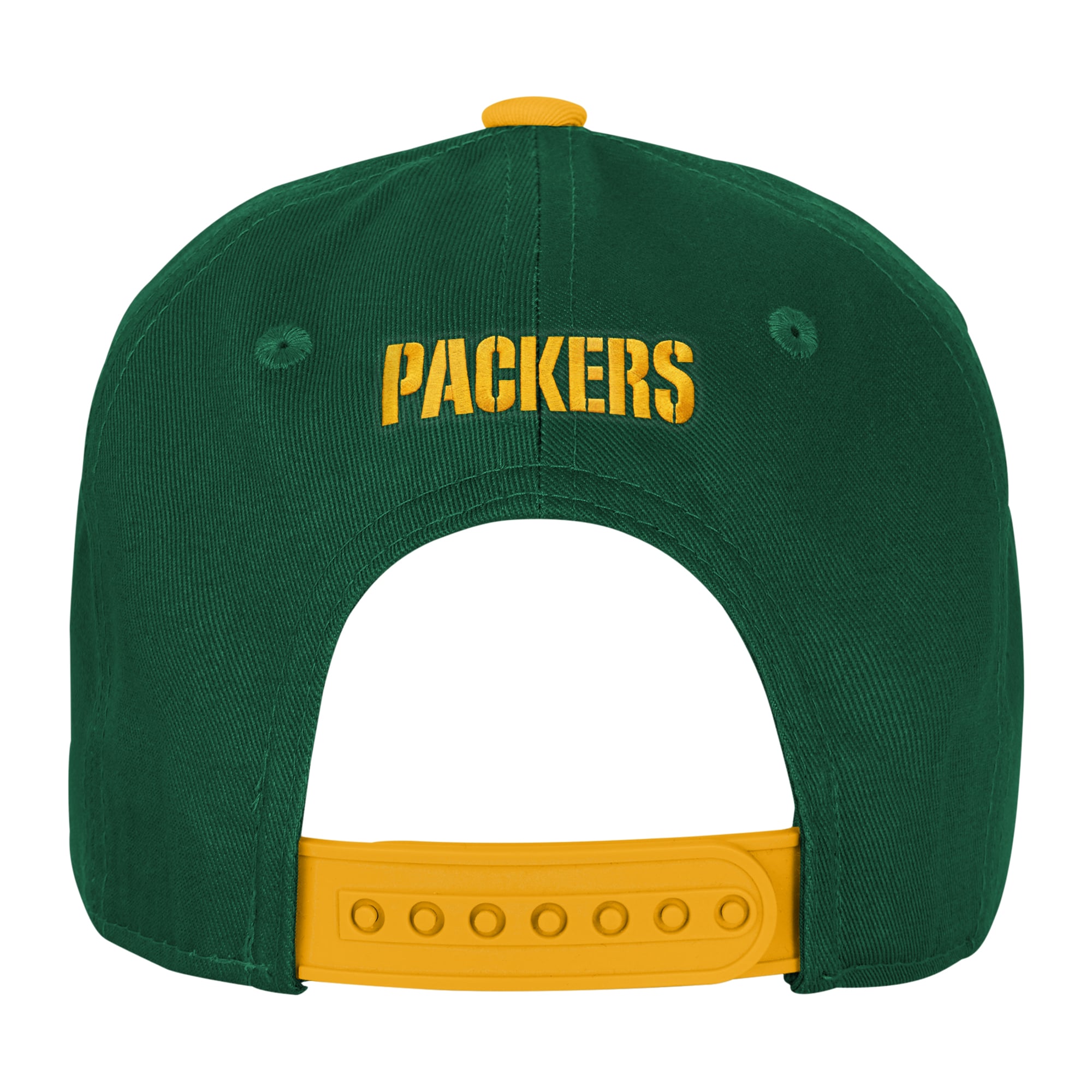Casquette Outerstuff verte et or avec logo des Green Bay Packers pour enfants d'âge préscolaire