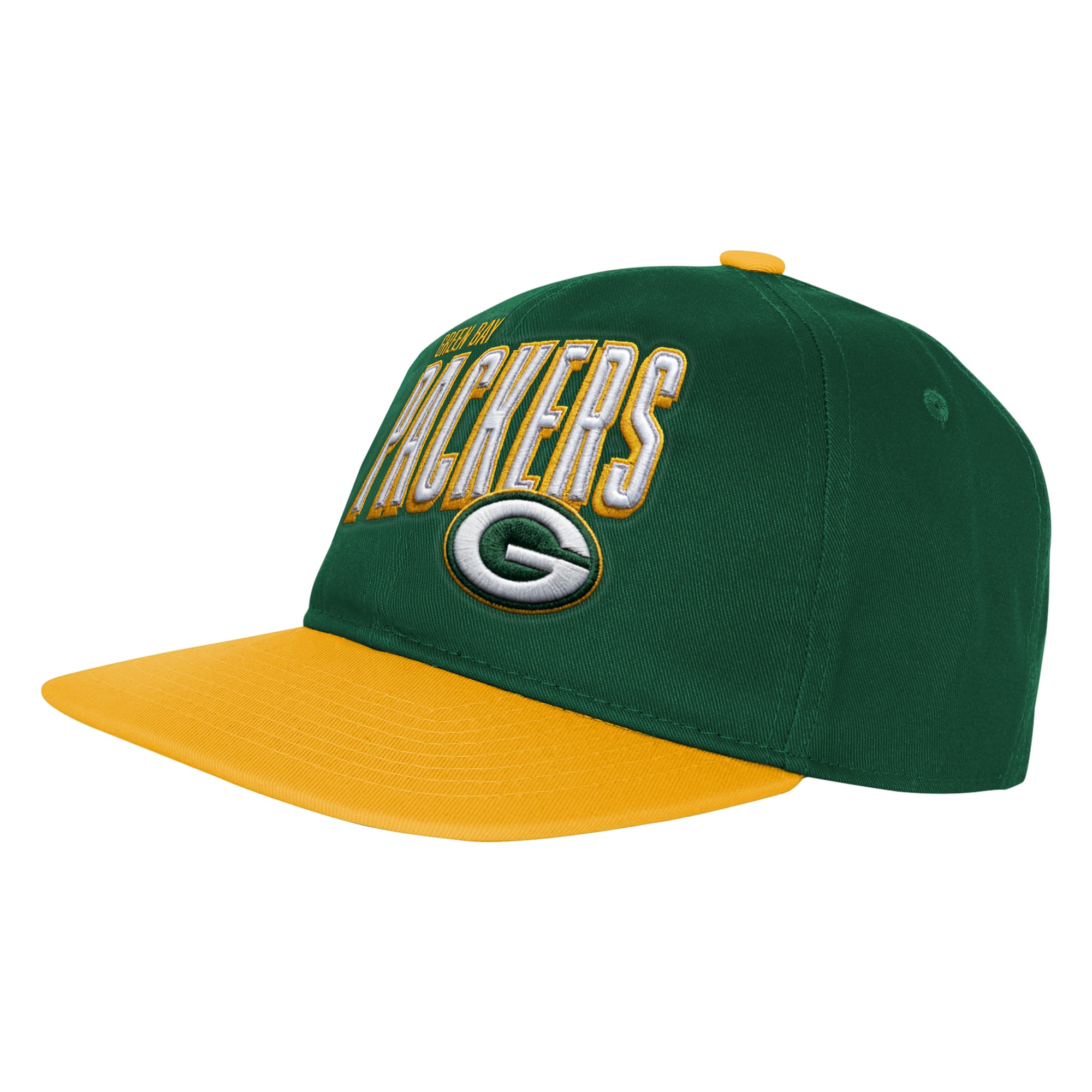 Casquette Outerstuff verte et or avec logo des Green Bay Packers pour enfants d'âge préscolaire