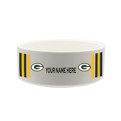 Green Bay Packers The Memory Company 35oz. Personalized Ceramic Pet Bowl