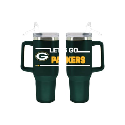 Green Bay Packers The Memory Company 40oz. Stainless Steel Team Color Tumbler with Flip Straw