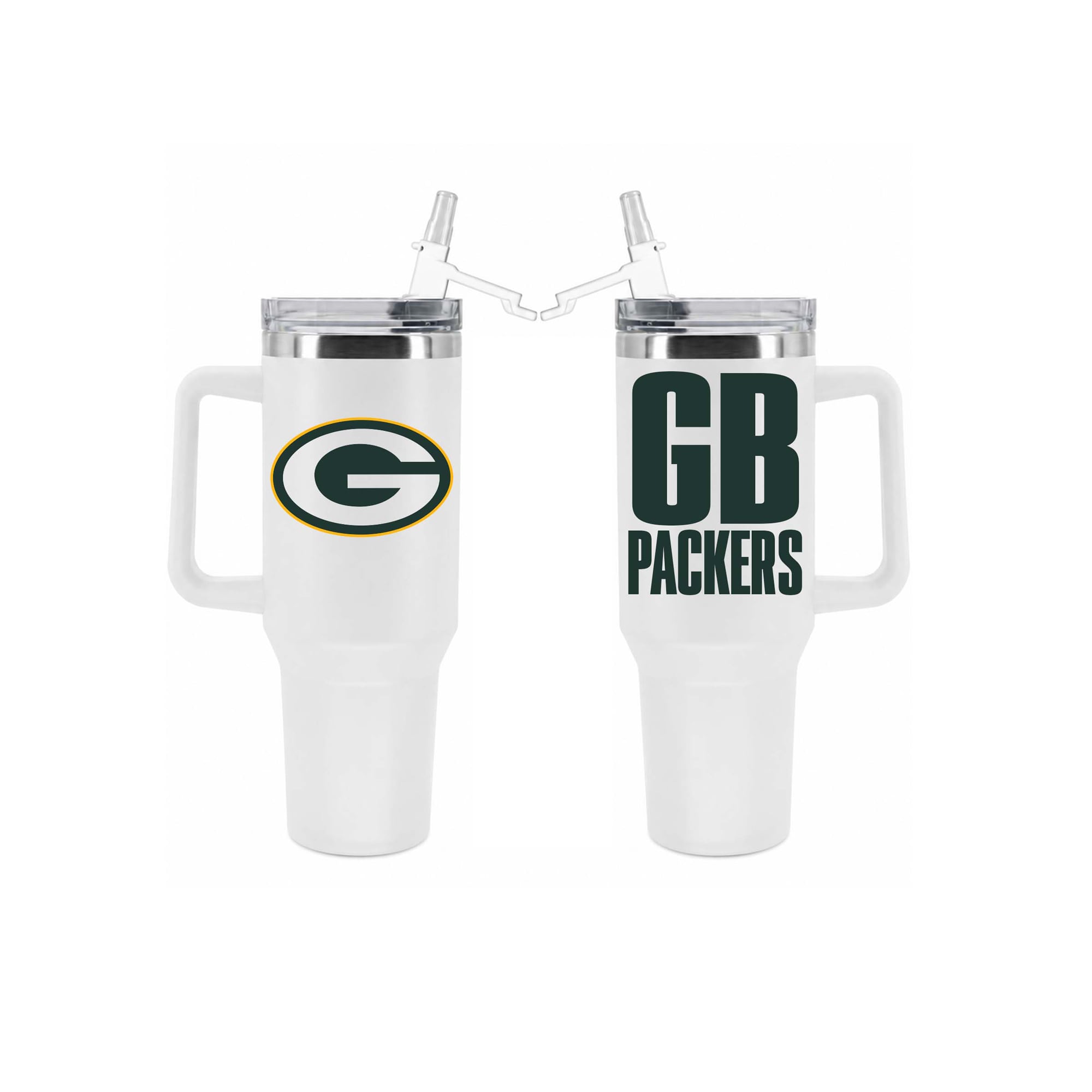 Gobelet isotherme The Memory Company Green Bay Packers de 1,2 L avec paille rabattable