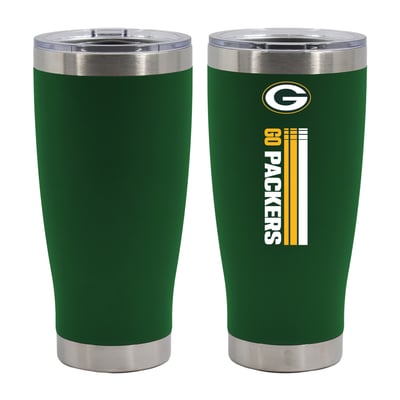 Green Bay Packers The Memory Company Let's Go 20oz. Stainless Steel Tumbler