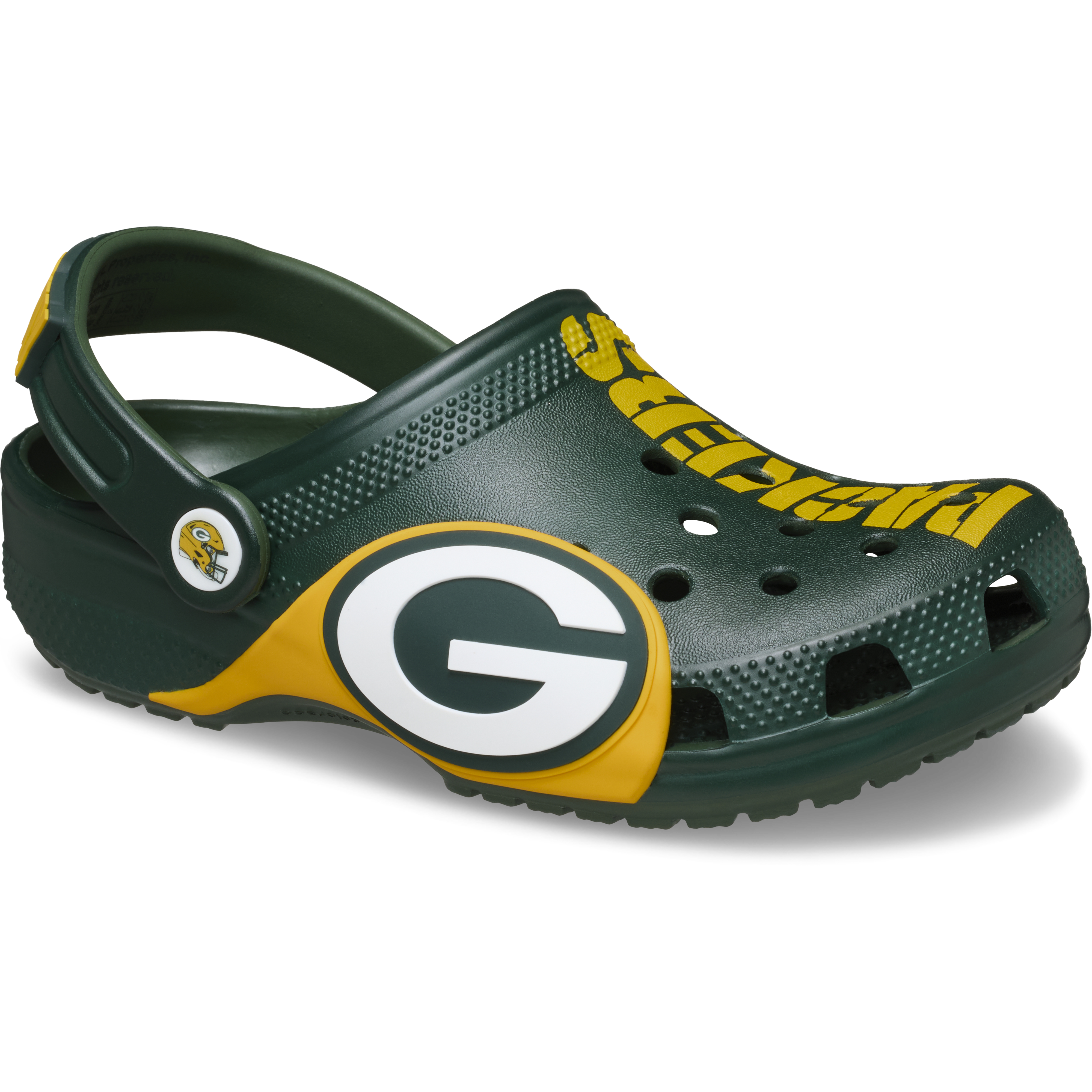 Sabots classiques Crocs verts pour tout-petits, Green Bay Packers