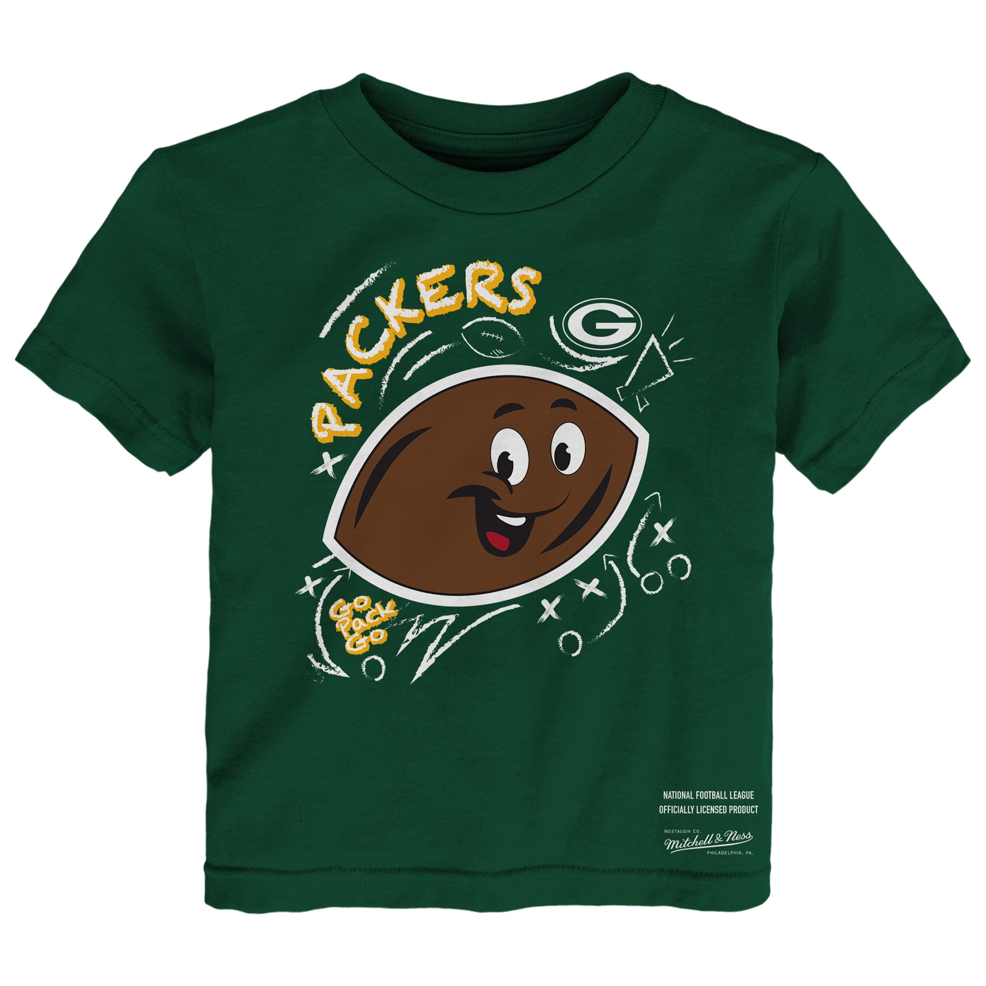 Toddler Mitchell & Ness Hunter Green/Gray Green Bay Packers Two-Pack Sketched Up T-Shirt Set