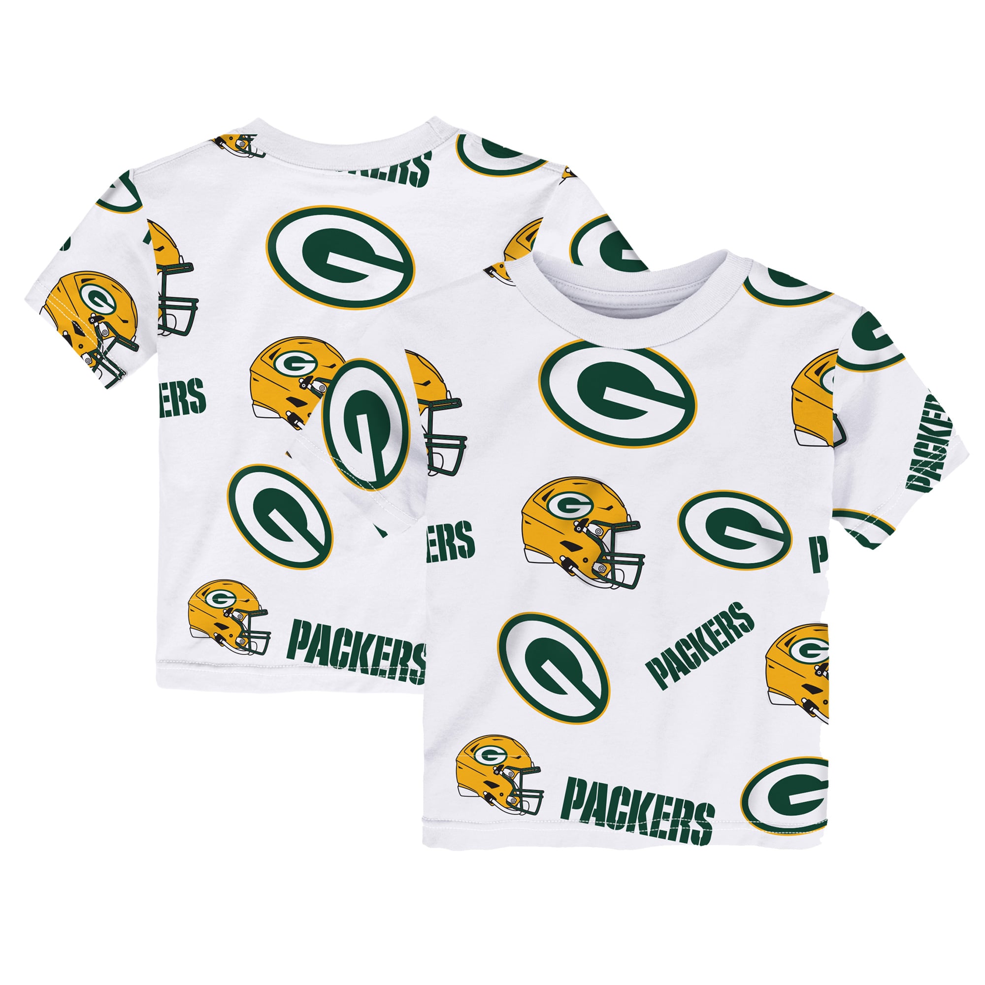 Toddler Outerstuff White Green Bay Packers Mascot Play T-Shirt
