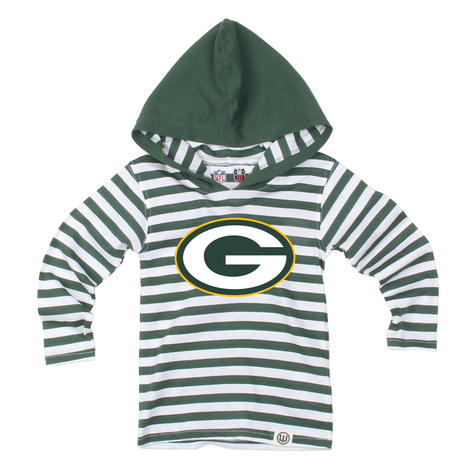 Ensemble pour tout-petit Wes & Willy Green Bay Packers : haut à manches longues rayé capuche et pantalon