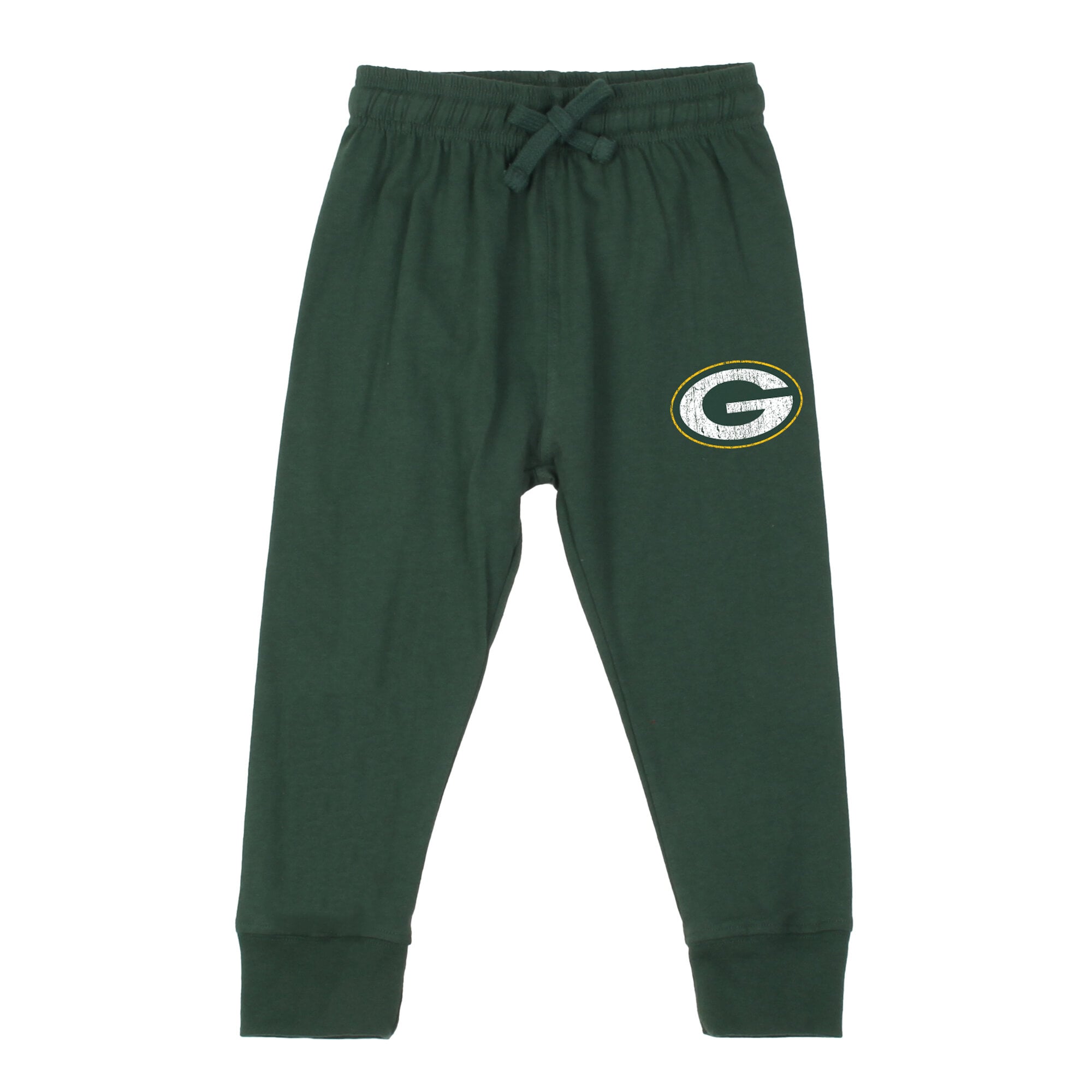 Toddler Wes & Willy Heather Gray/Green Green Bay Packers Henley Hoodie Sweatpants Set