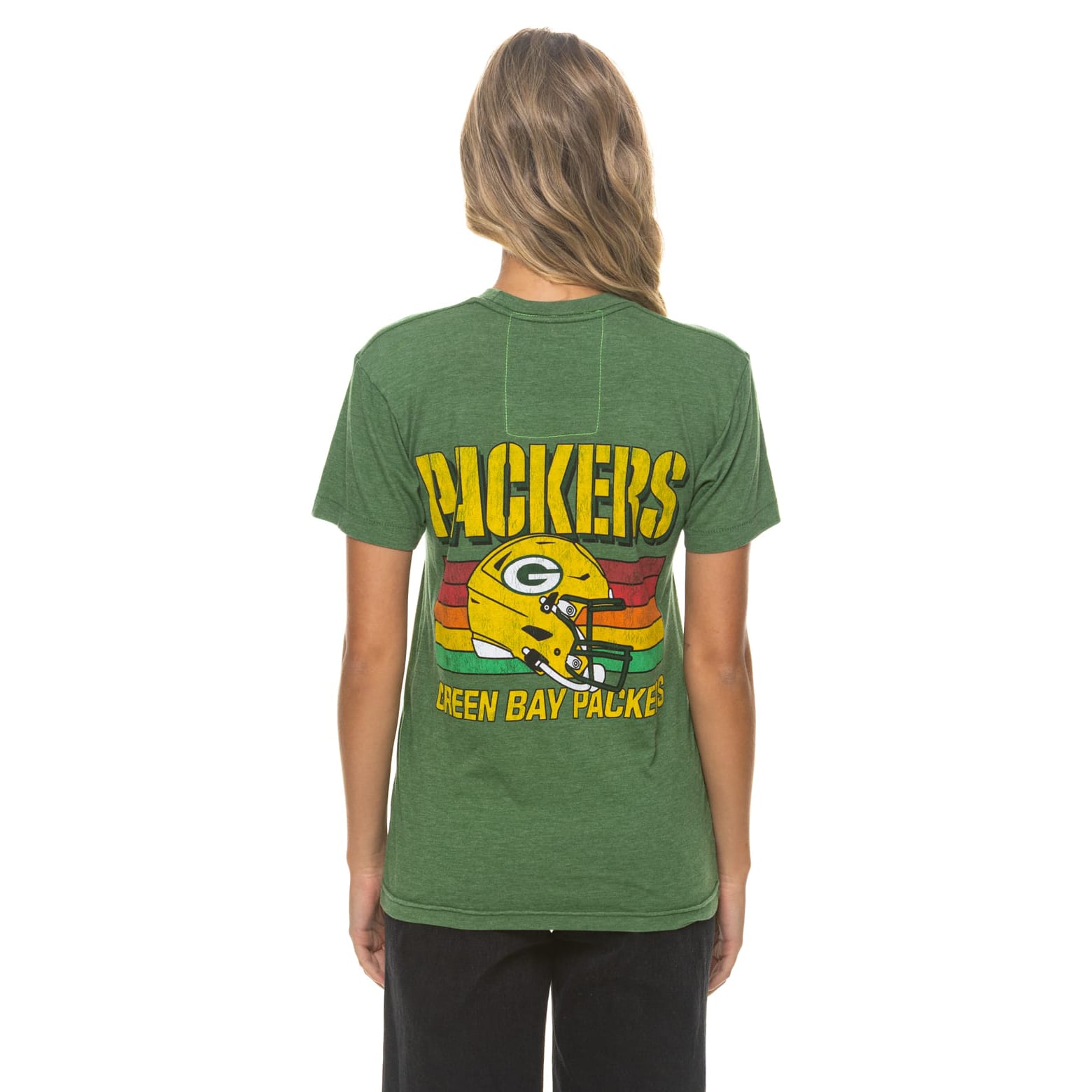 T-shirt unisexe Aviator Nation vert Green Bay Packers en mélange de trois matières