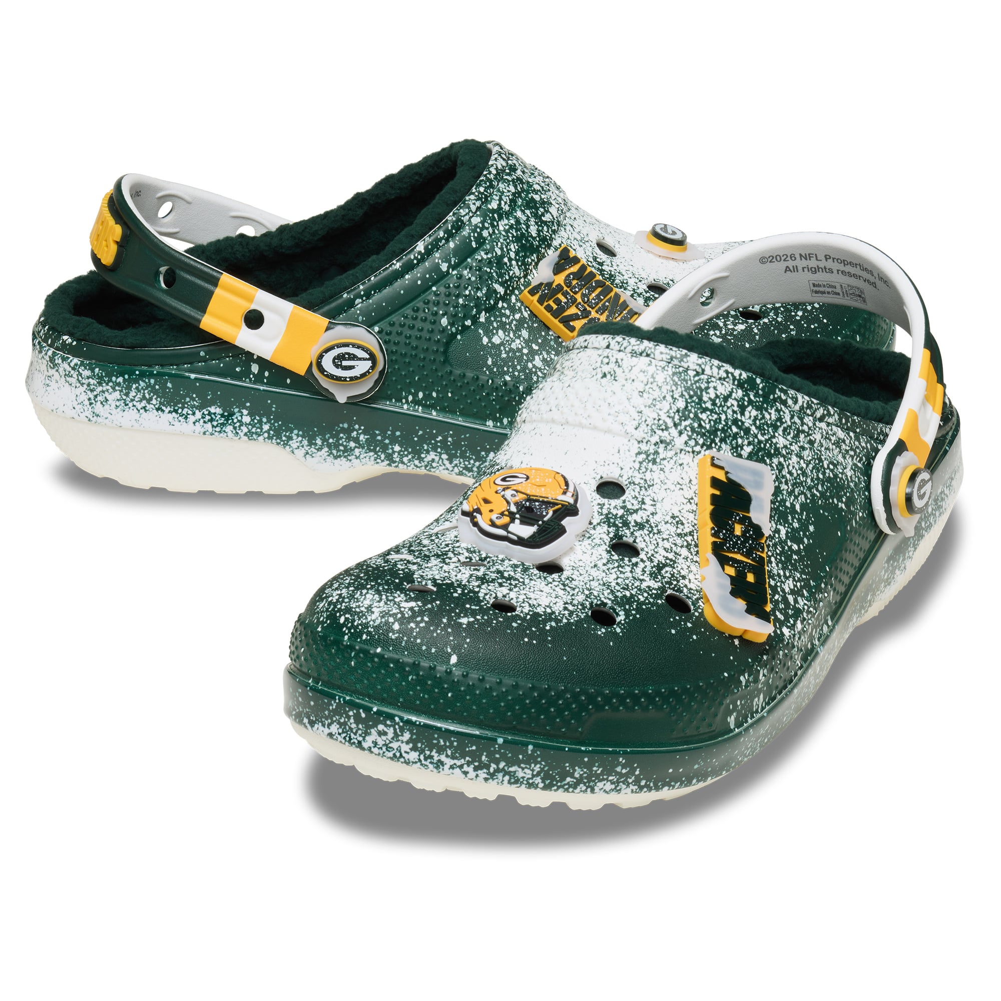 Unisex Crocs  Green Bay Packers Classic Lined Clog