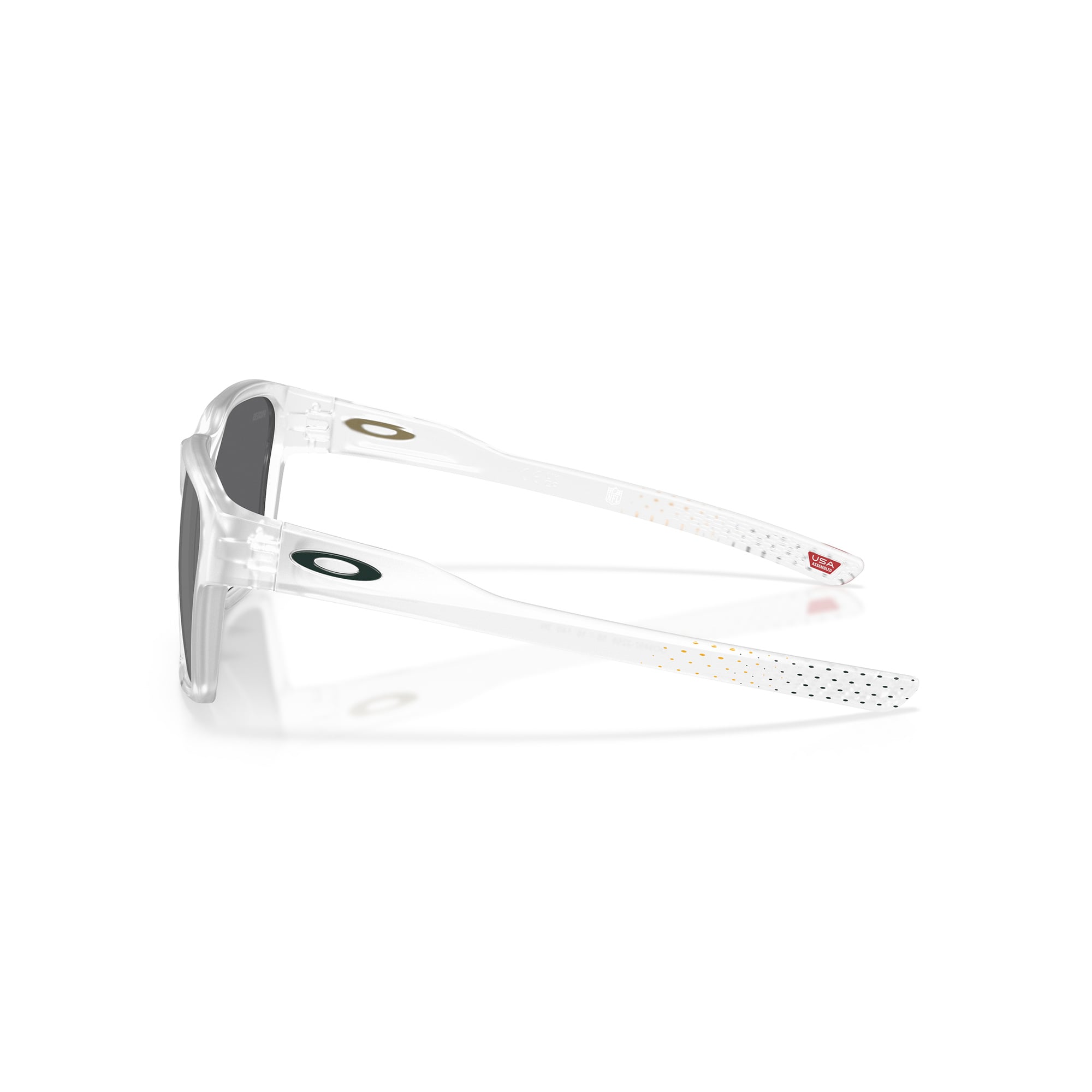 Unisex Oakley Green Bay Packers Briza Matte Clear Sunglasses with Prizm Black Polarized Lenses