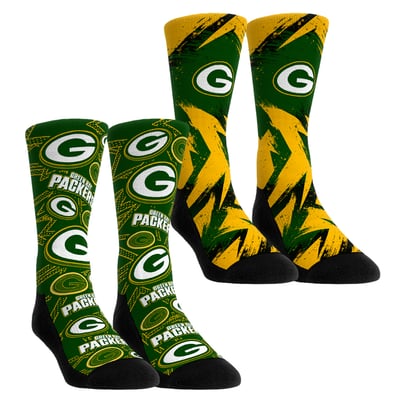  Green Bay Packers Rock Em Unisex Gameday Two-Pack Crew Socks Set - Green