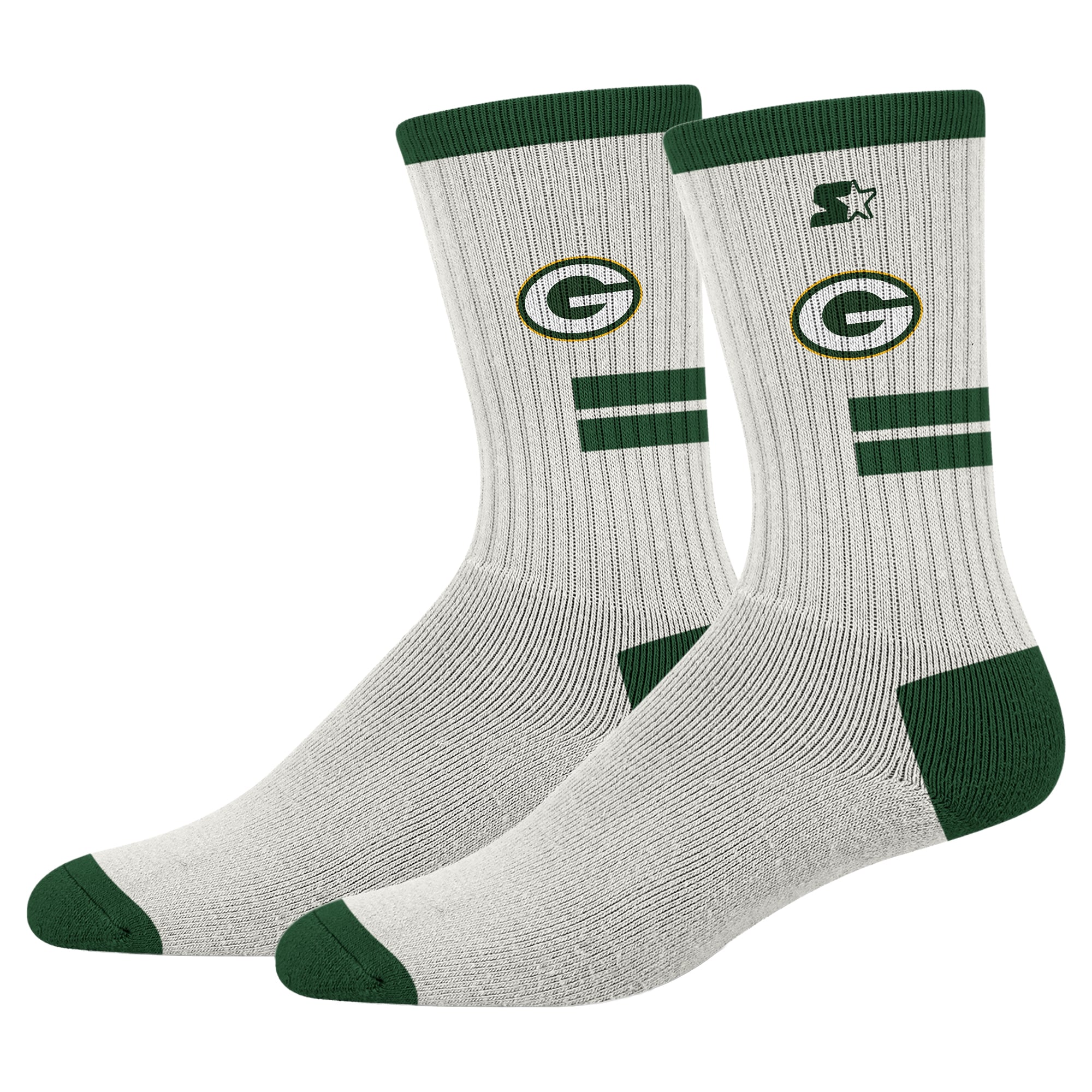 Chaussettes montantes unisexe Starter Cream Green Bay Packers Premiere rembourrées