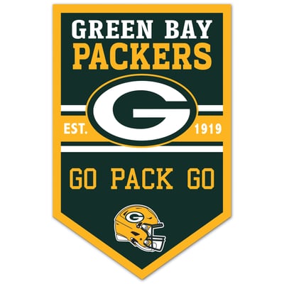 Green Bay Packers WinCraft 11" x 17" Chevron Wood Sign