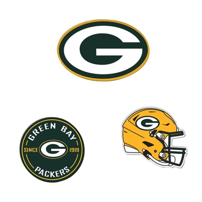  Green Bay Packers WinCraft 3-Pack Premium Fridge Magnet Set