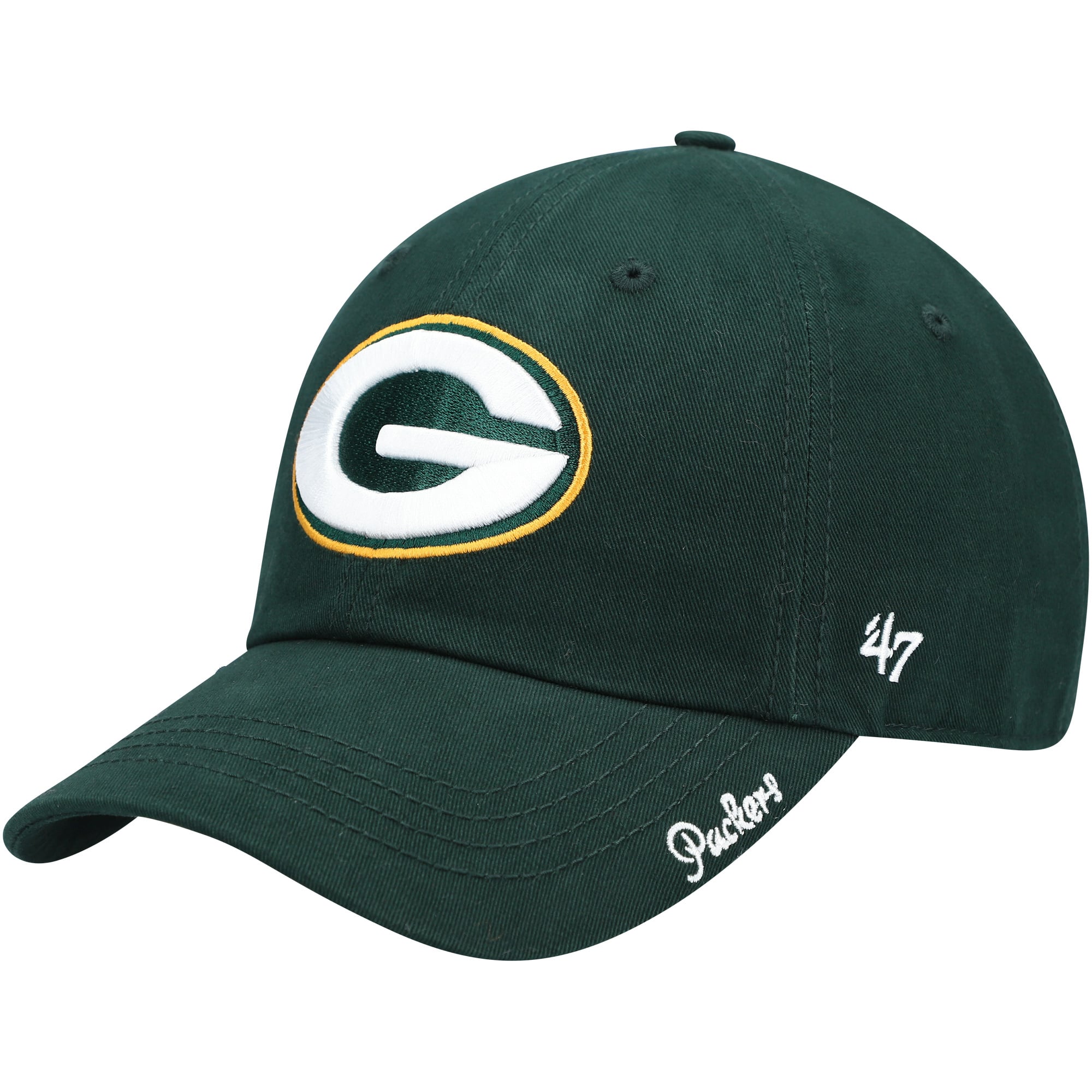 Women's '47 Green Green Bay Packers Miata Clean Up Adjustable Hat