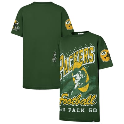  Green Bay Packers '47 Women's Oversized Gemstone Swash T-Shirt Dress - Green