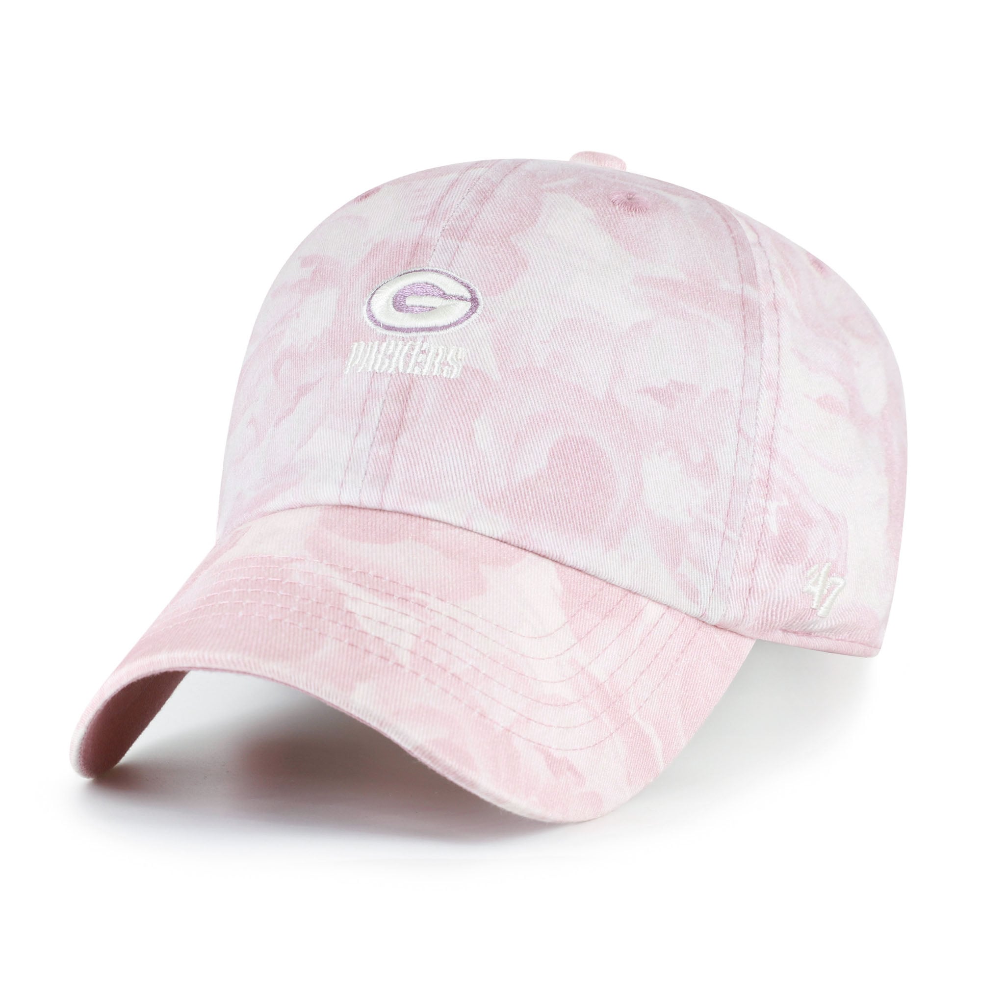 Casquette ajustable Green Bay Packers Gardenia Clean Up rose n° 47 pour femmes