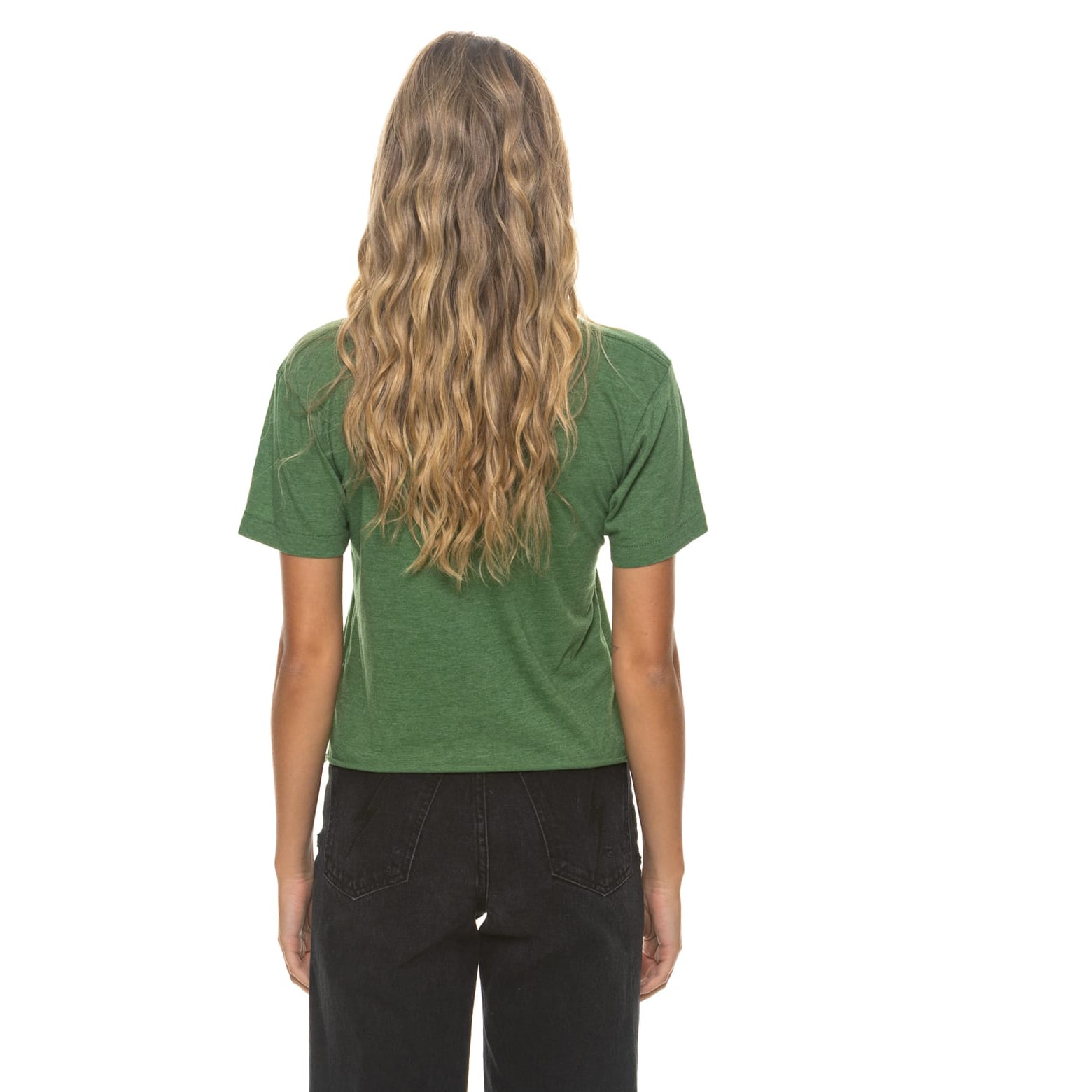 T-shirt Aviator Nation vert Green Bay Packers pour femme, coupe carrée, style boyfriend, en mélange de trois matières
